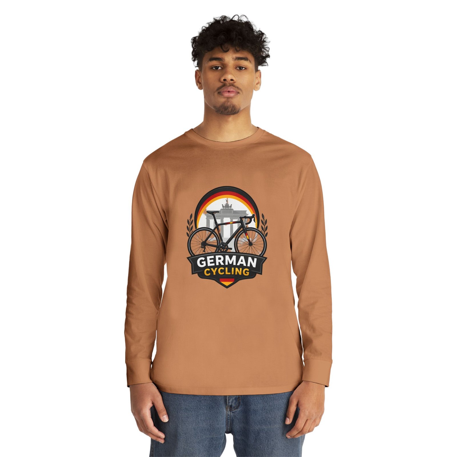 German Cycling Long Sleeve Tee — Retro Berlin Bike Logo - Image 27