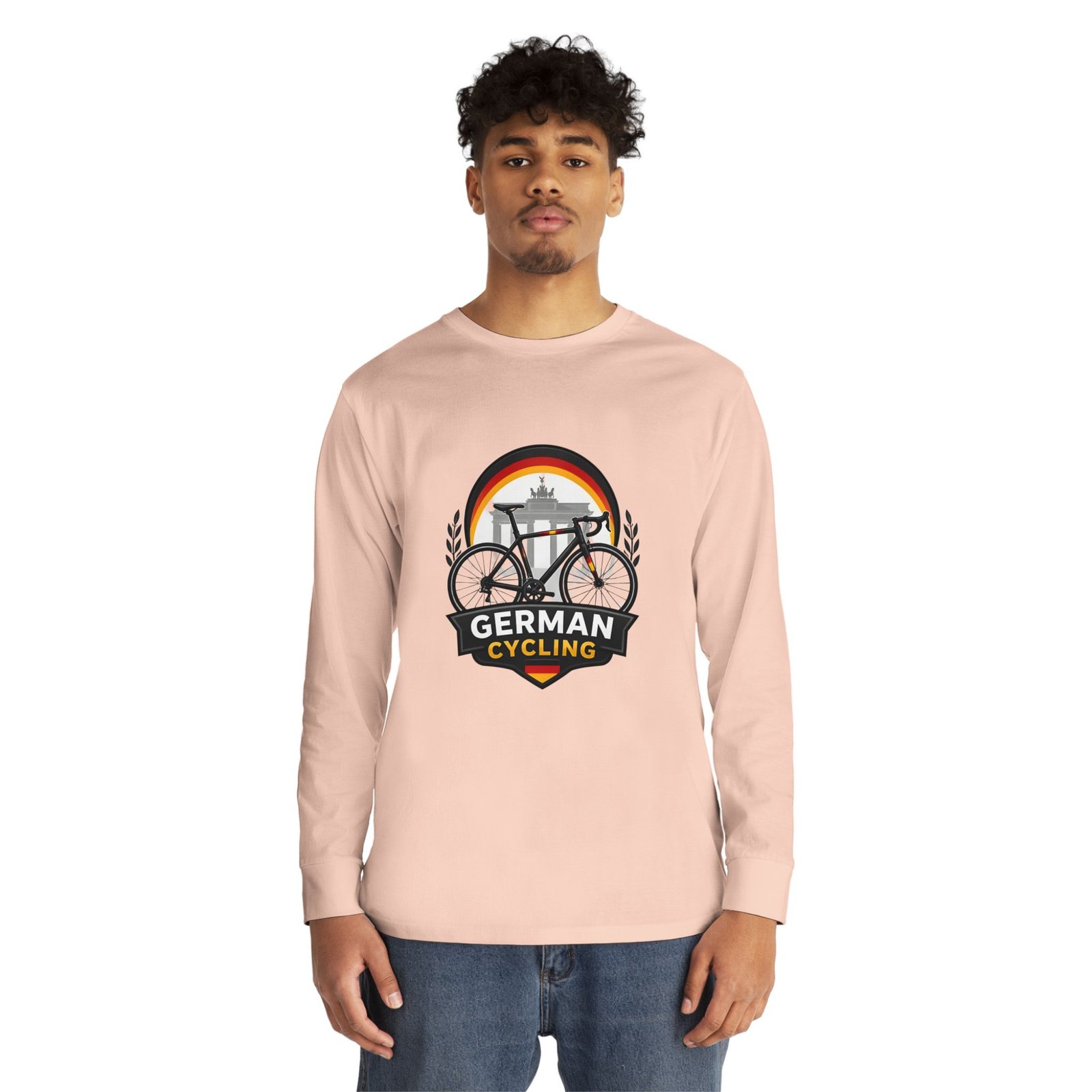 German Cycling Long Sleeve Tee — Retro Berlin Bike Logo - Image 19