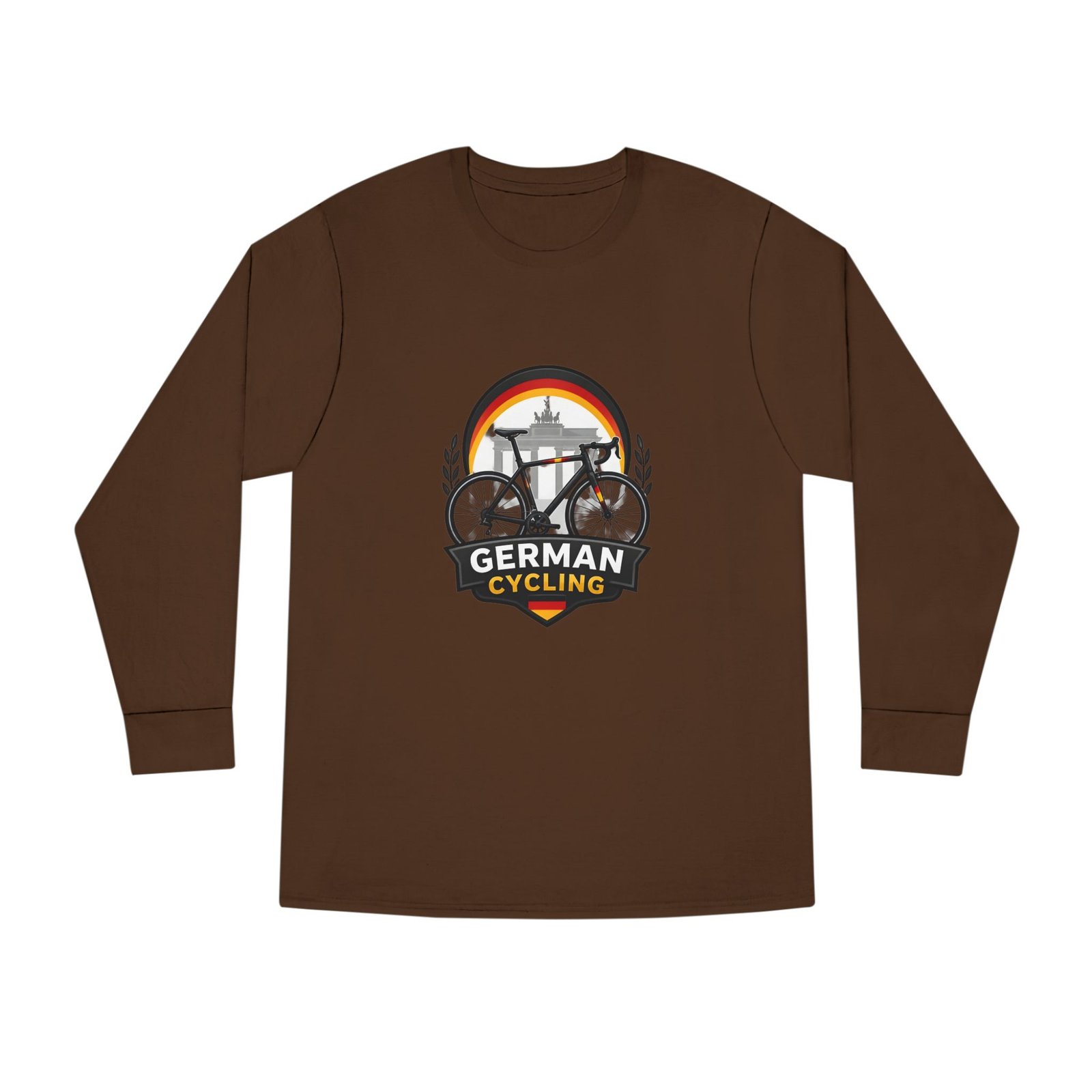 German Cycling Long Sleeve Tee — Retro Berlin Bike Logo - Image 33