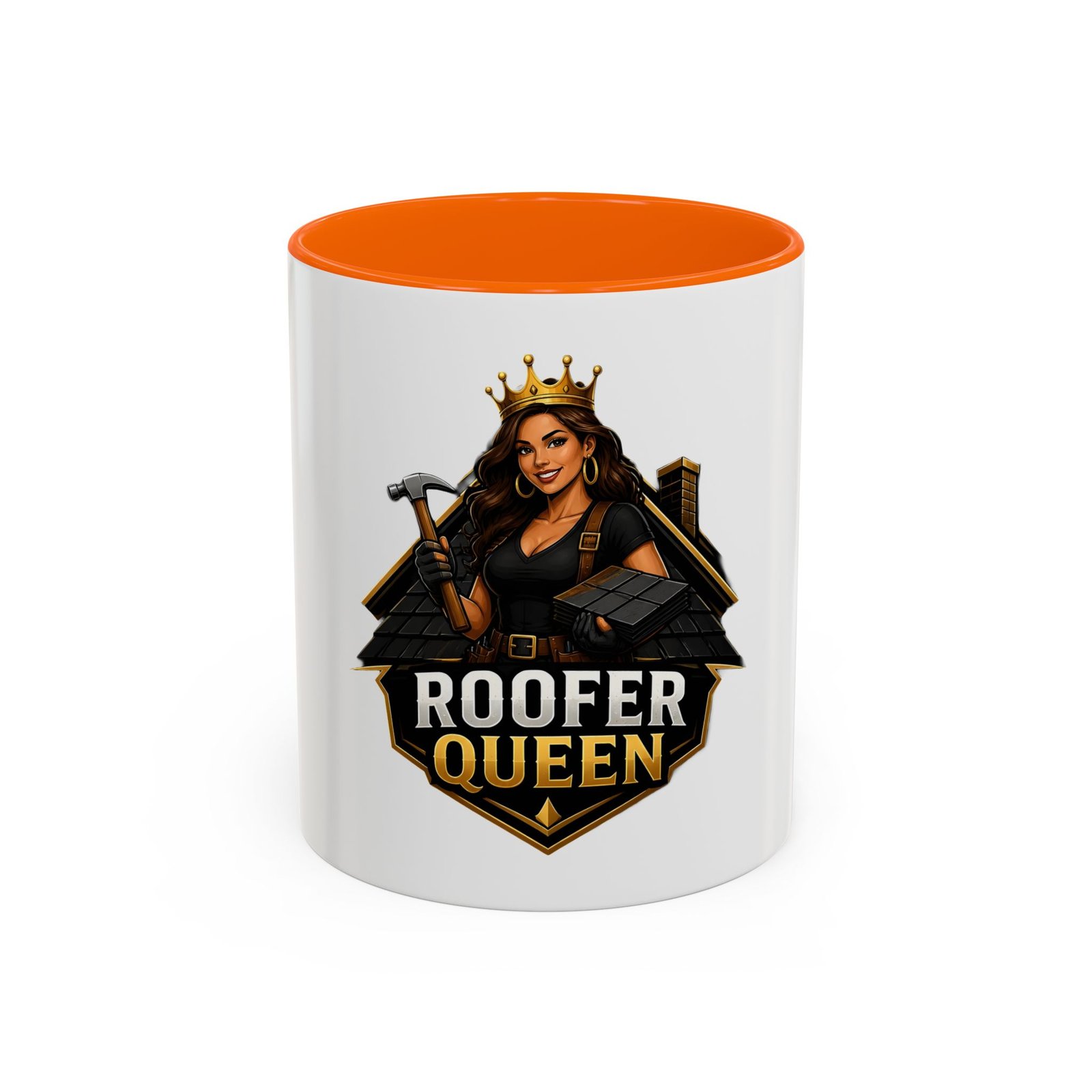 Roofer Queen Coffee Mug — Crowned Female Roofer Design (11/15oz) - Image 41