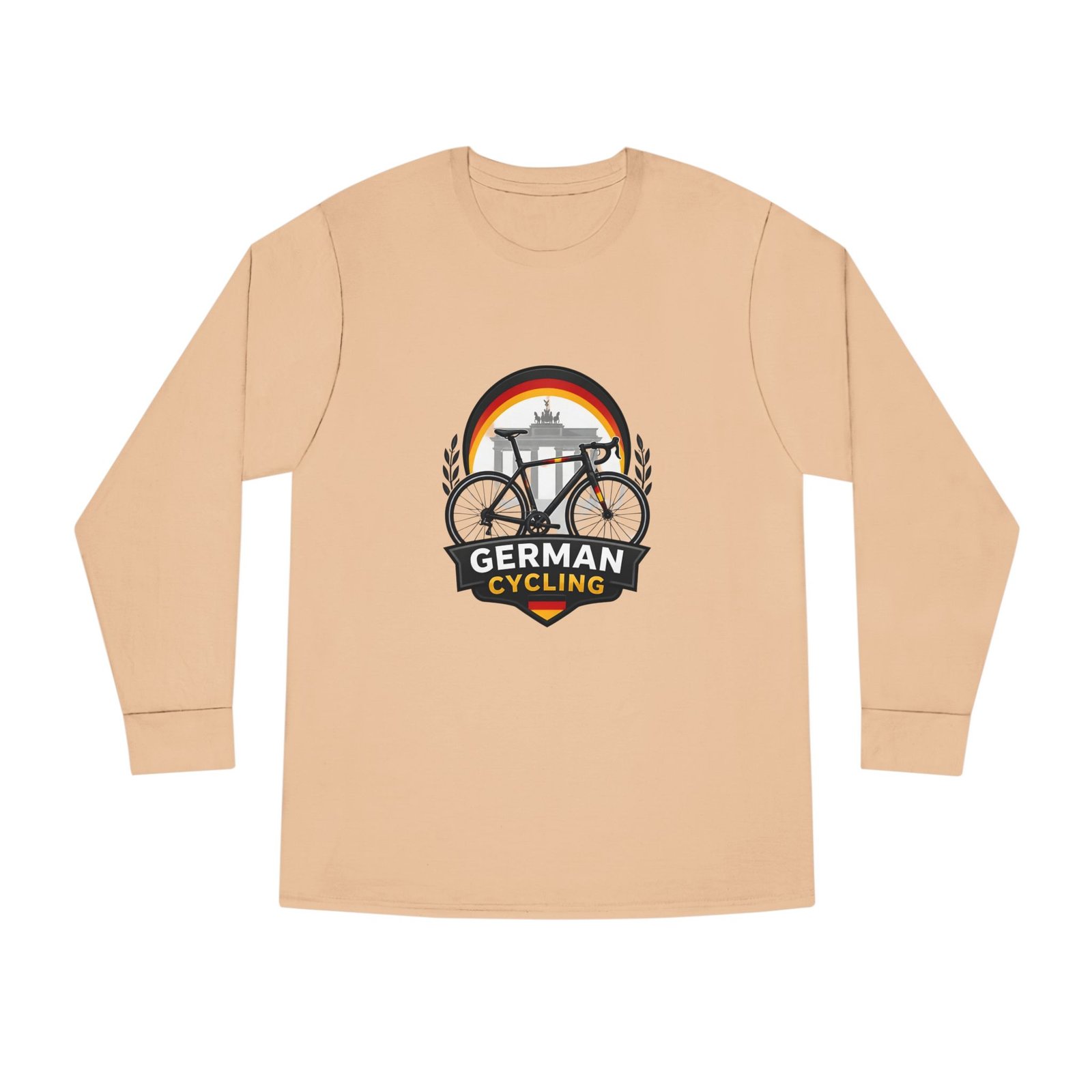 German Cycling Long Sleeve Tee — Retro Berlin Bike Logo - Image 21
