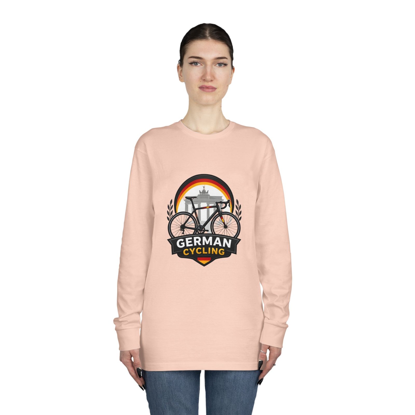 German Cycling Long Sleeve Tee — Retro Berlin Bike Logo - Image 20