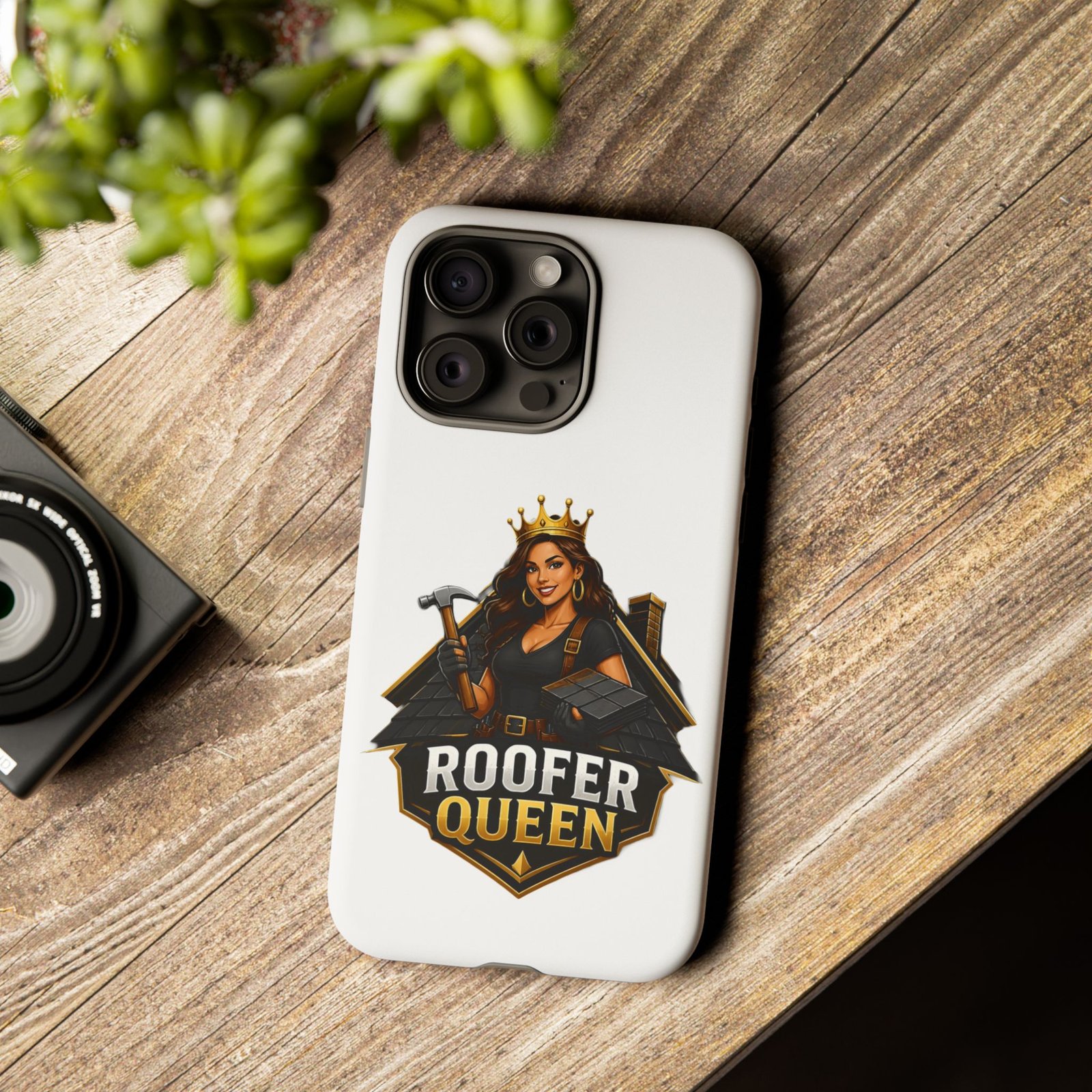 Roofer Queen Phone Case — Protective Hard Phone Case with 'Roofer Queen' Graphic - Image 118