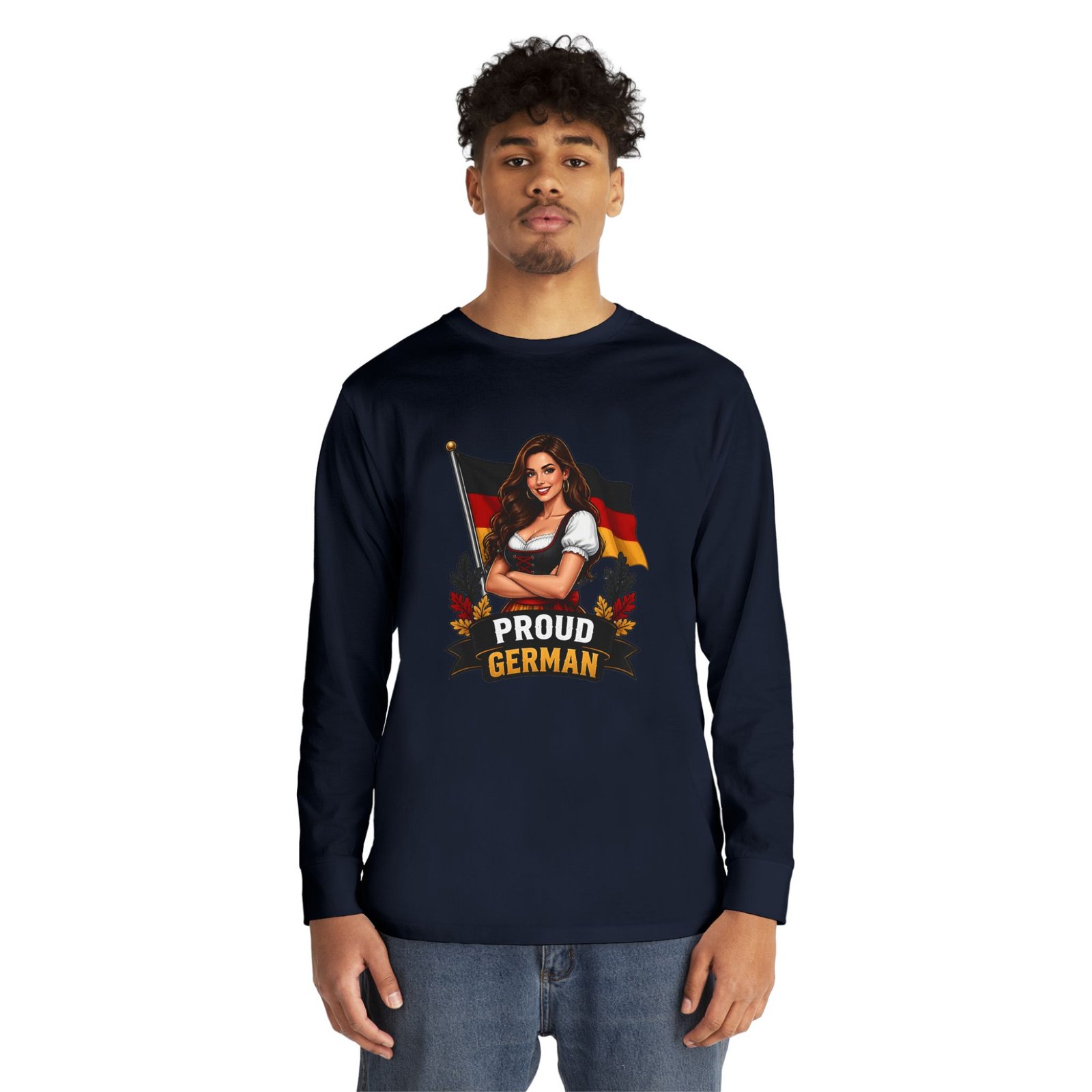 Proud German Long Sleeve Tee — Oktoberfest Bavarian Flag Design - Image 51