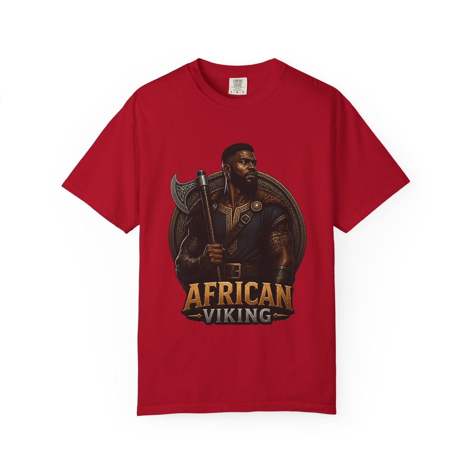African Viking T-Shirt — Graphic Warrior Tee - Image 57