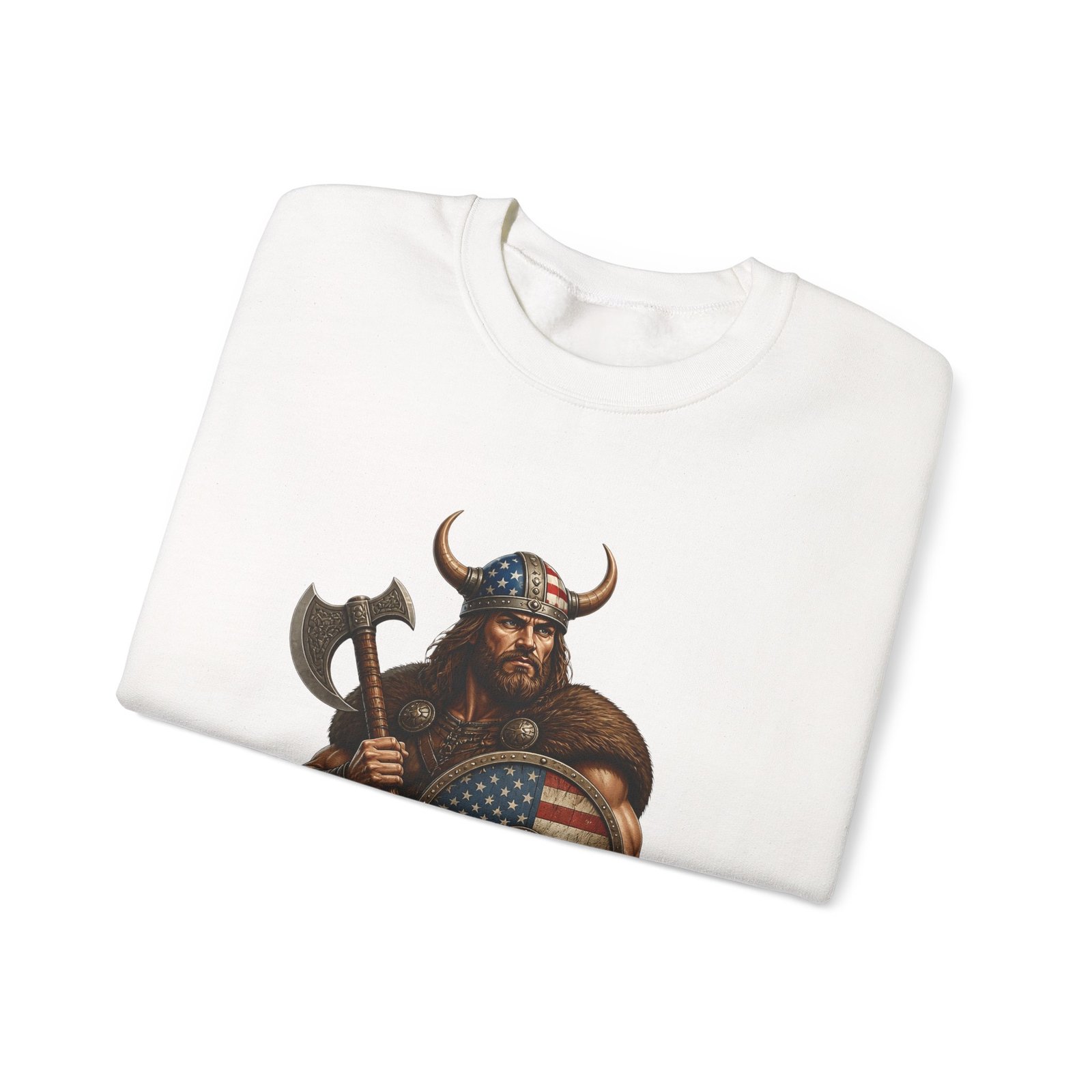 American Viking Sweatshirt - Patriotic Viking Crewneck - Image 3