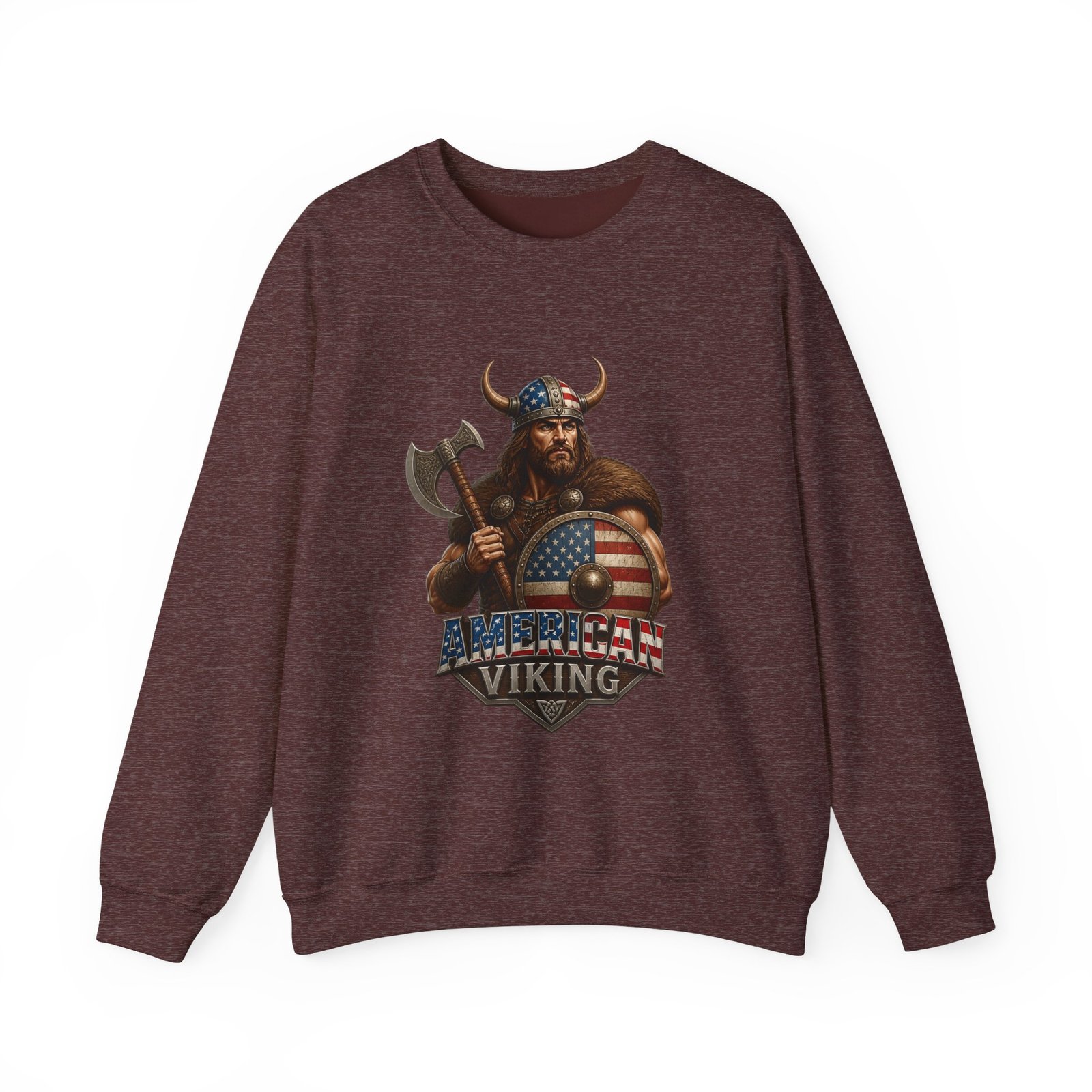 American Viking Sweatshirt - Patriotic Viking Crewneck - Image 13