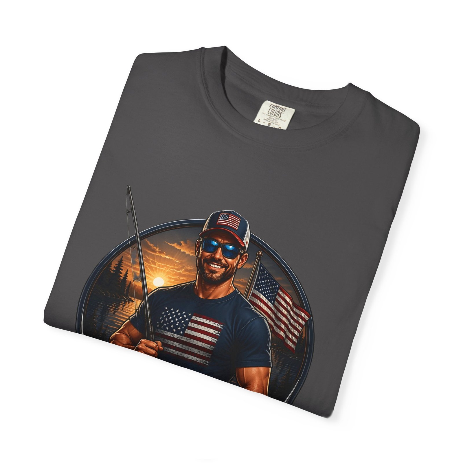 American Fisher T-Shirt — Patriotic Fishing Tee for Men - Image 47