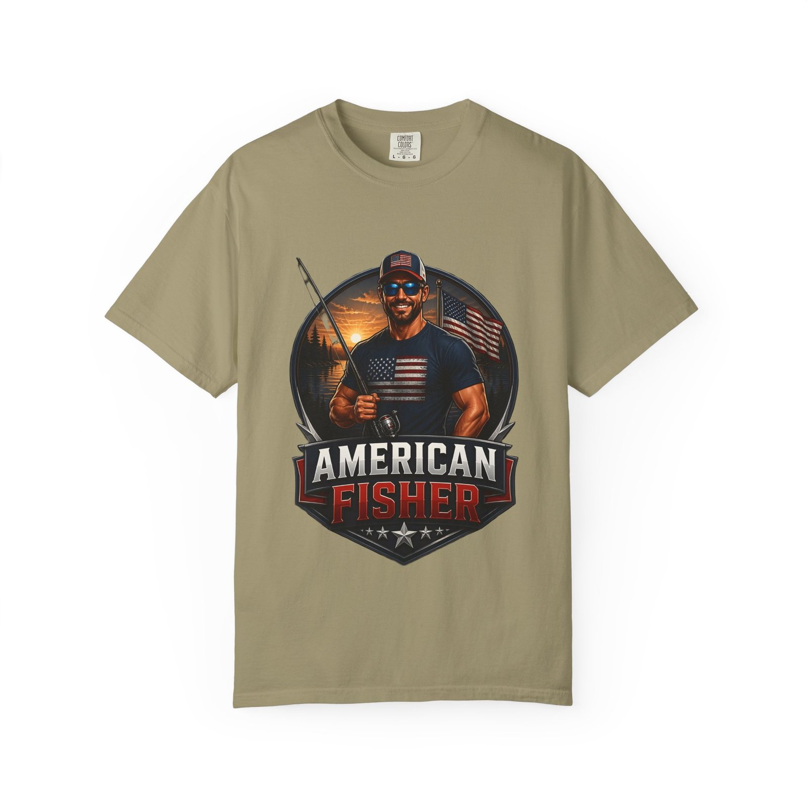 American Fisher T-Shirt — Patriotic Fishing Tee for Men - Image 21