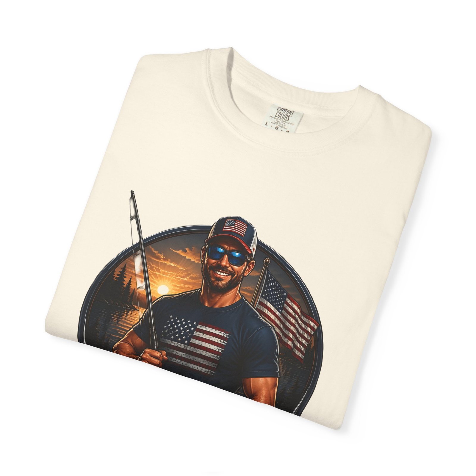 American Fisher T-Shirt — Patriotic Fishing Tee for Men - Image 19