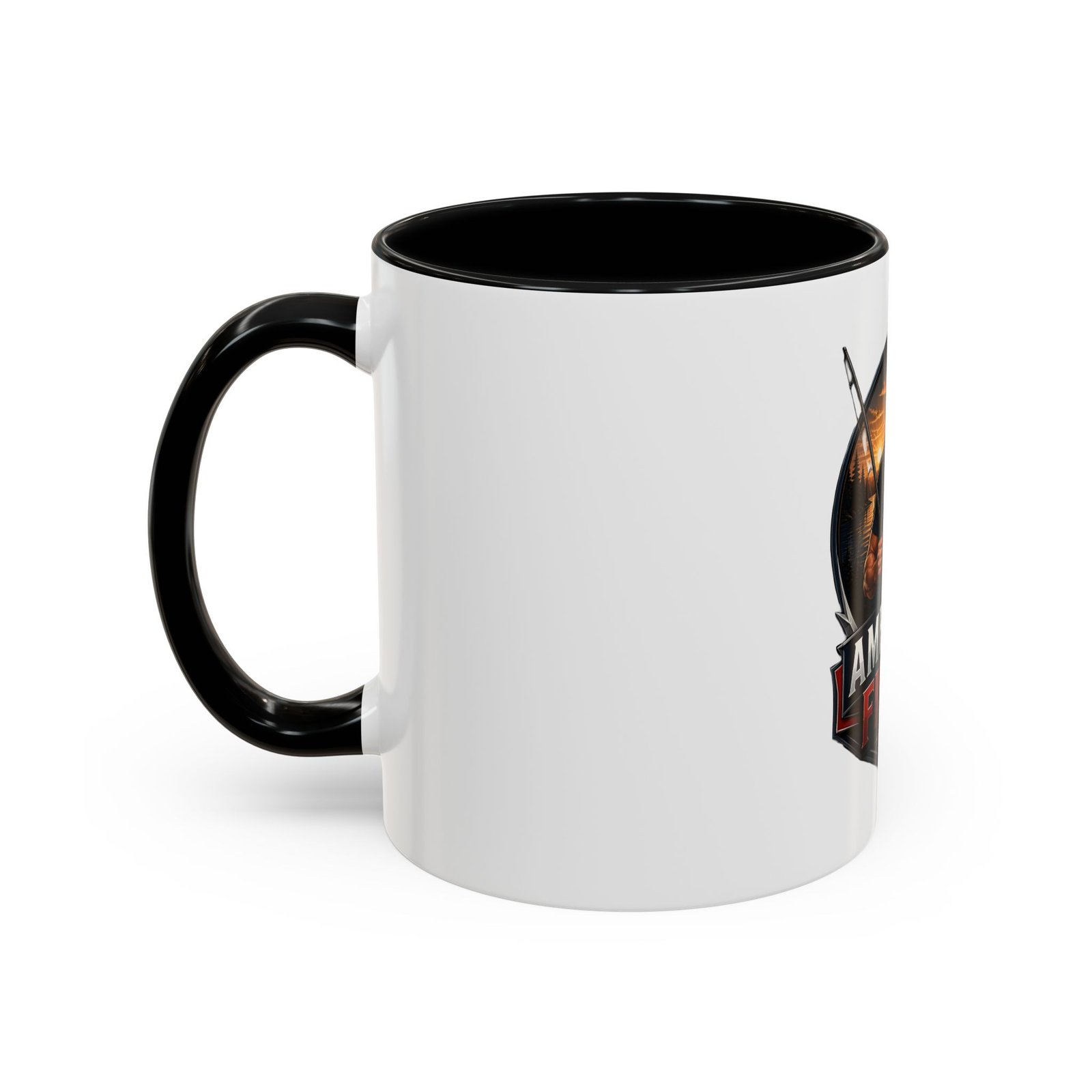 American Fisher Coffee Mug - Patriotic Fisherman 11/15oz Accent Mug - Image 3