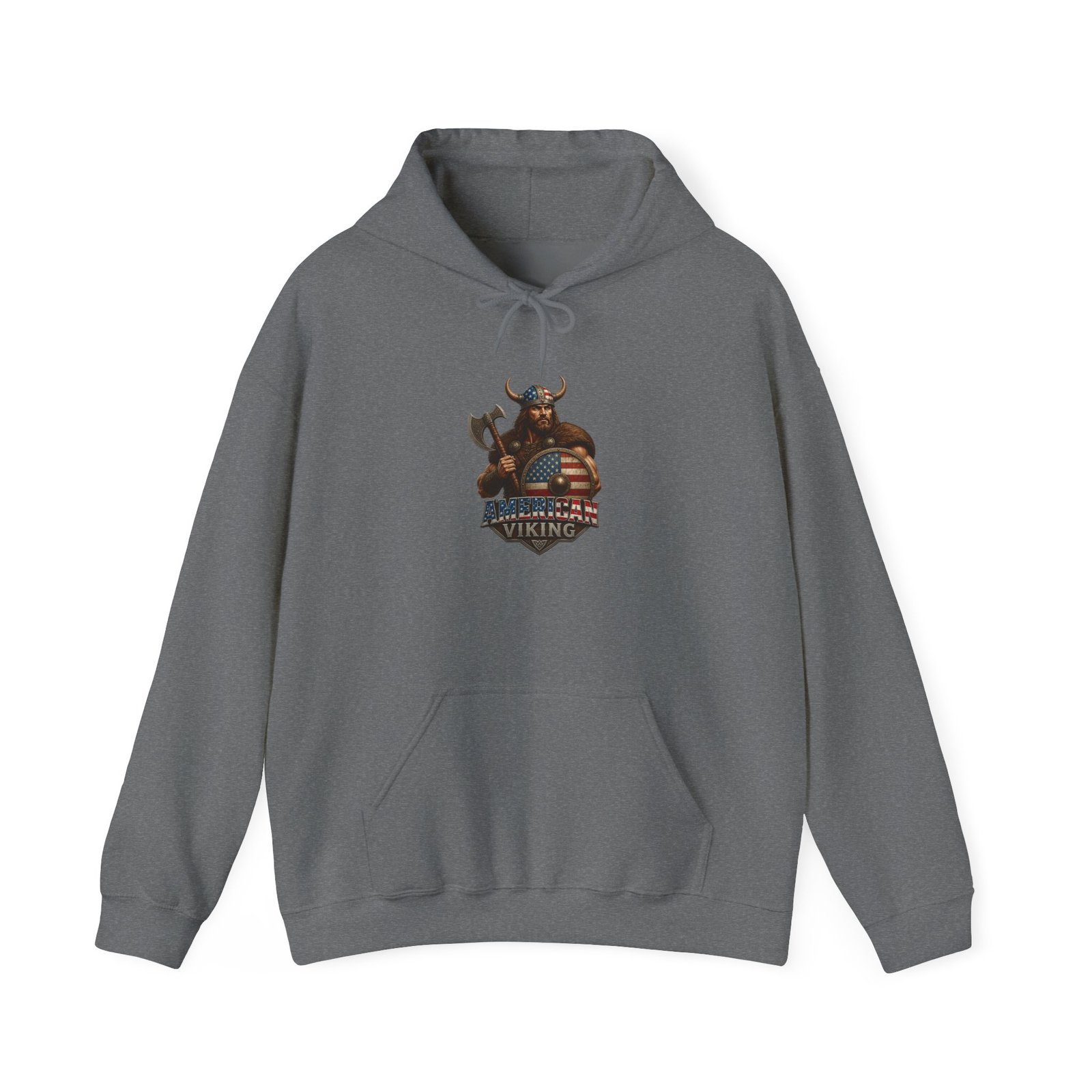 American Viking Graphic Hoodie – Braveheart Axe Logo Sweatshirt - Image 25