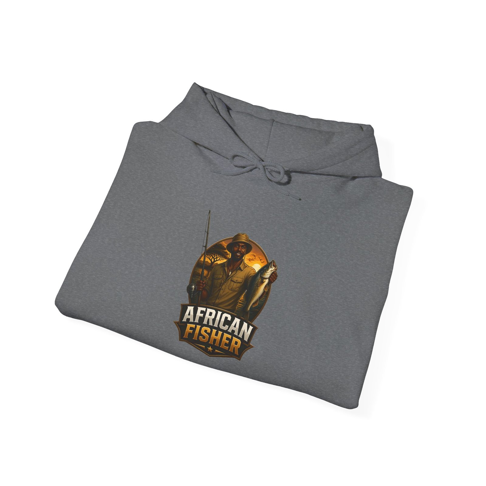 African Fisher Hoodie - Vintage Fishing Logo Pullover for Anglers - Image 28