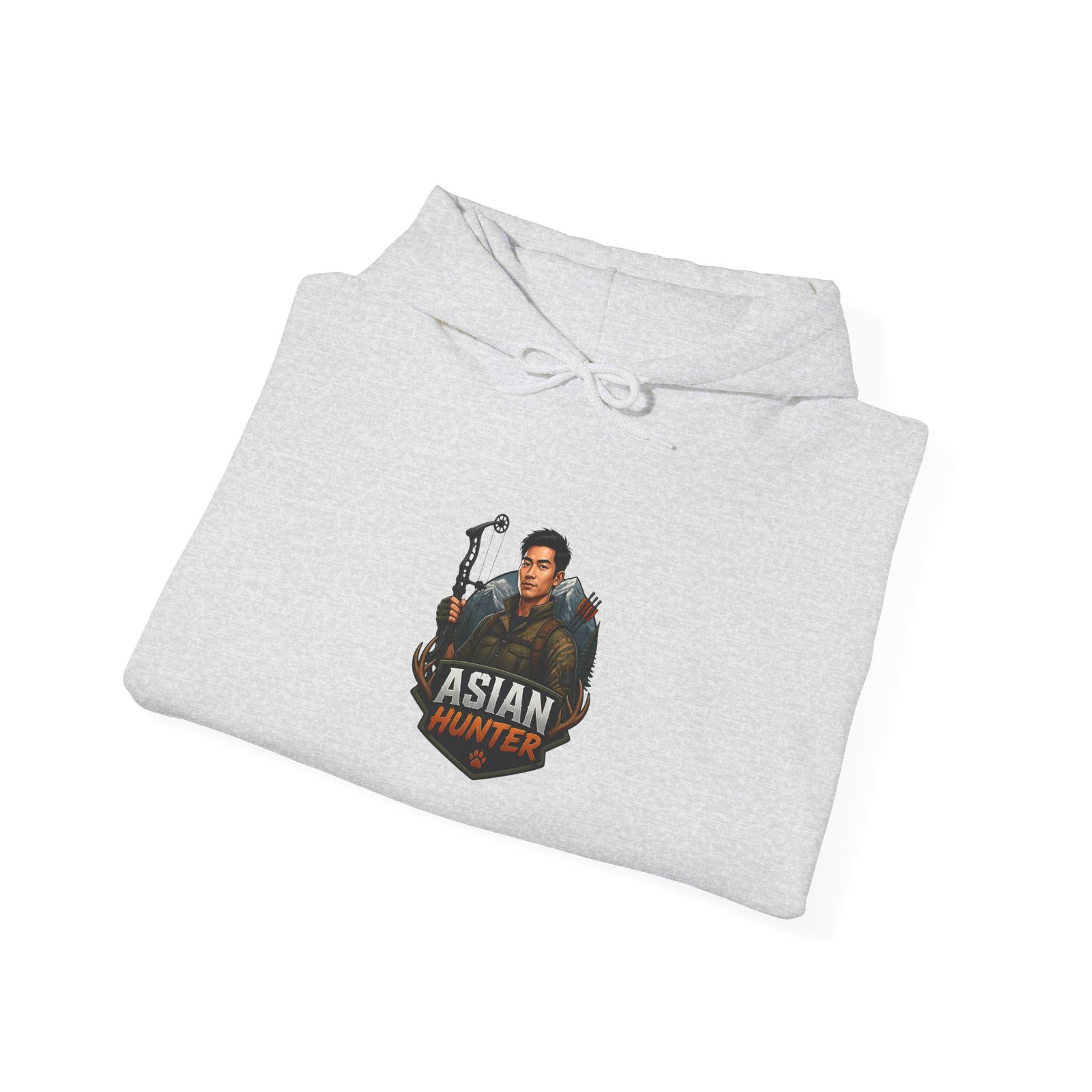 Graphic Hoodie — 'Asian Hunter' Gamer Emblem Pullover - Image 12