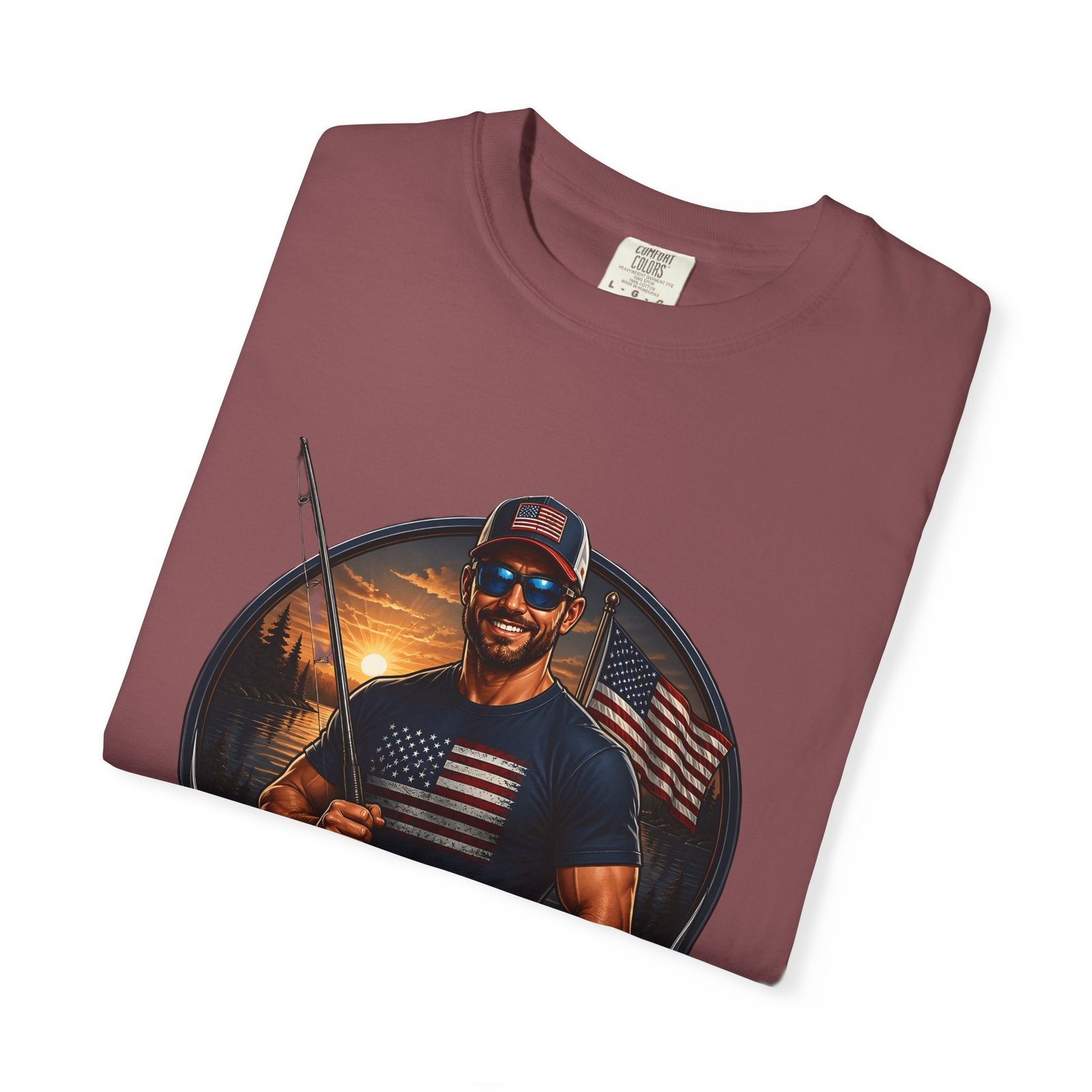 American Fisher T-Shirt — Patriotic Fishing Tee for Men - Image 15