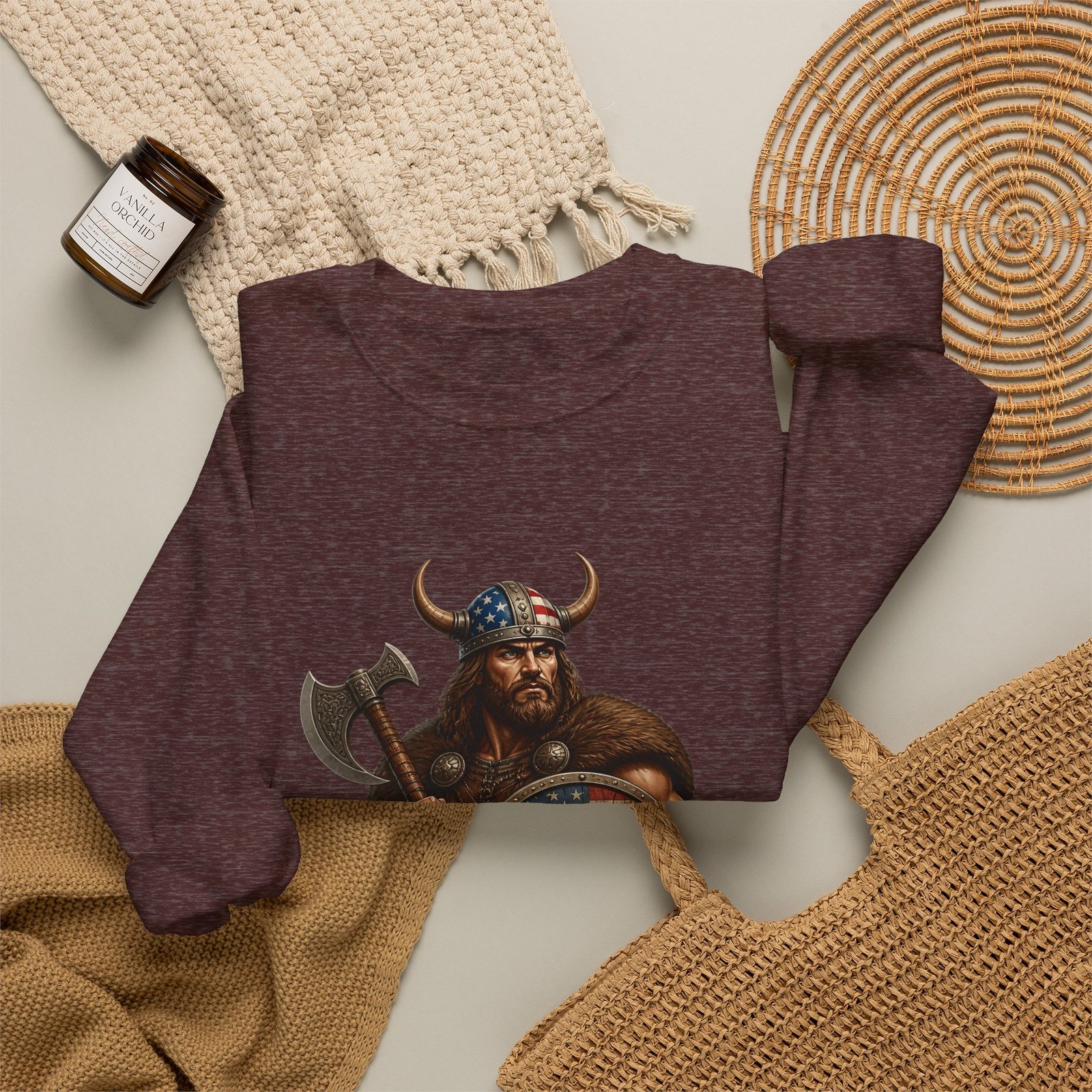 American Viking Sweatshirt - Patriotic Viking Crewneck - Image 16