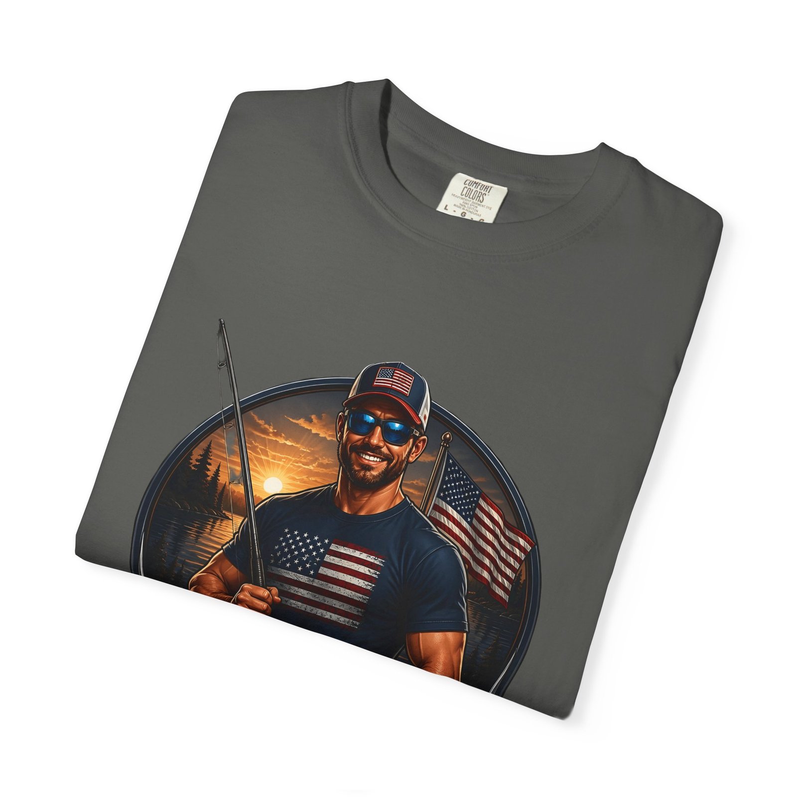 American Fisher T-Shirt — Patriotic Fishing Tee for Men - Image 31