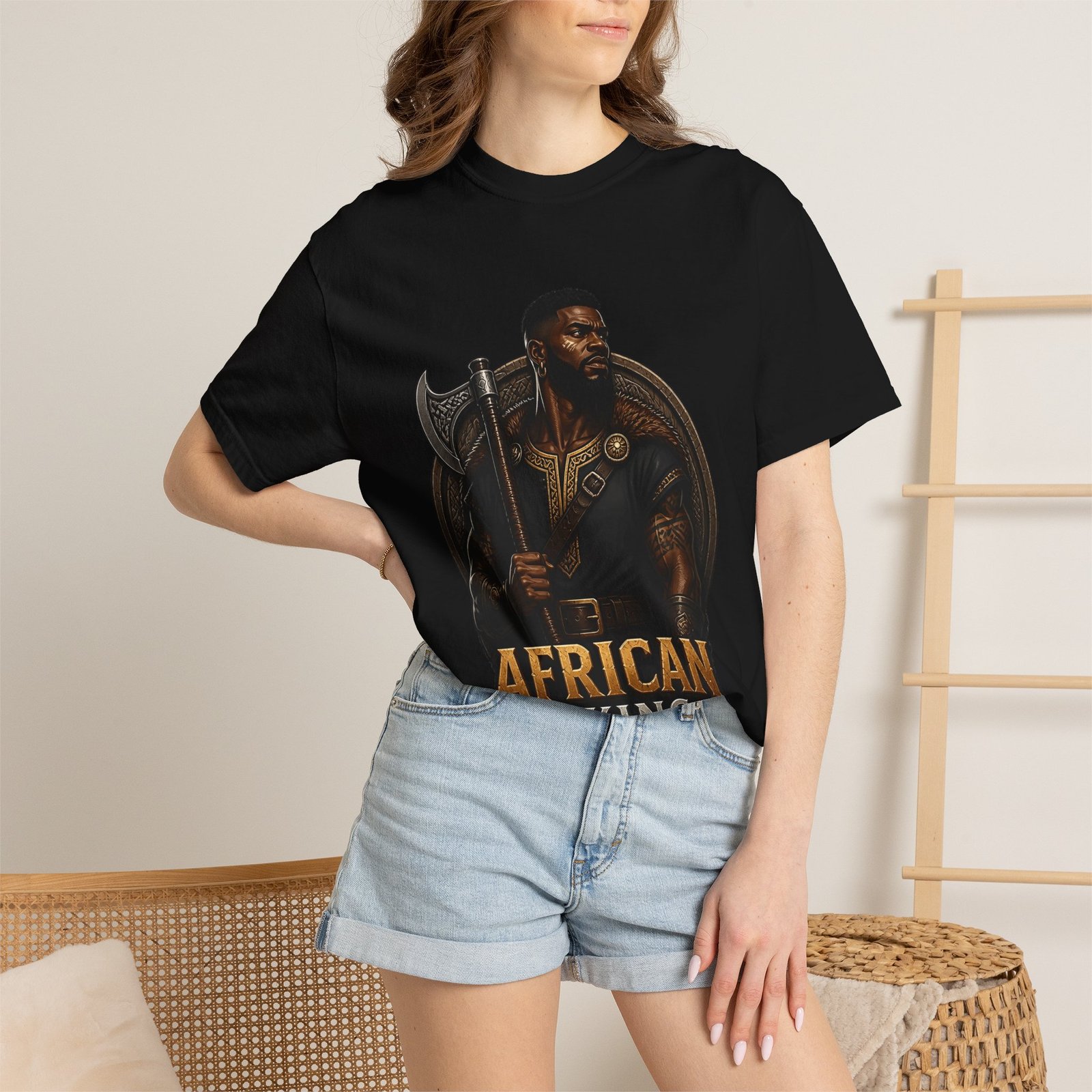 African Viking T-Shirt — Graphic Warrior Tee - Image 52