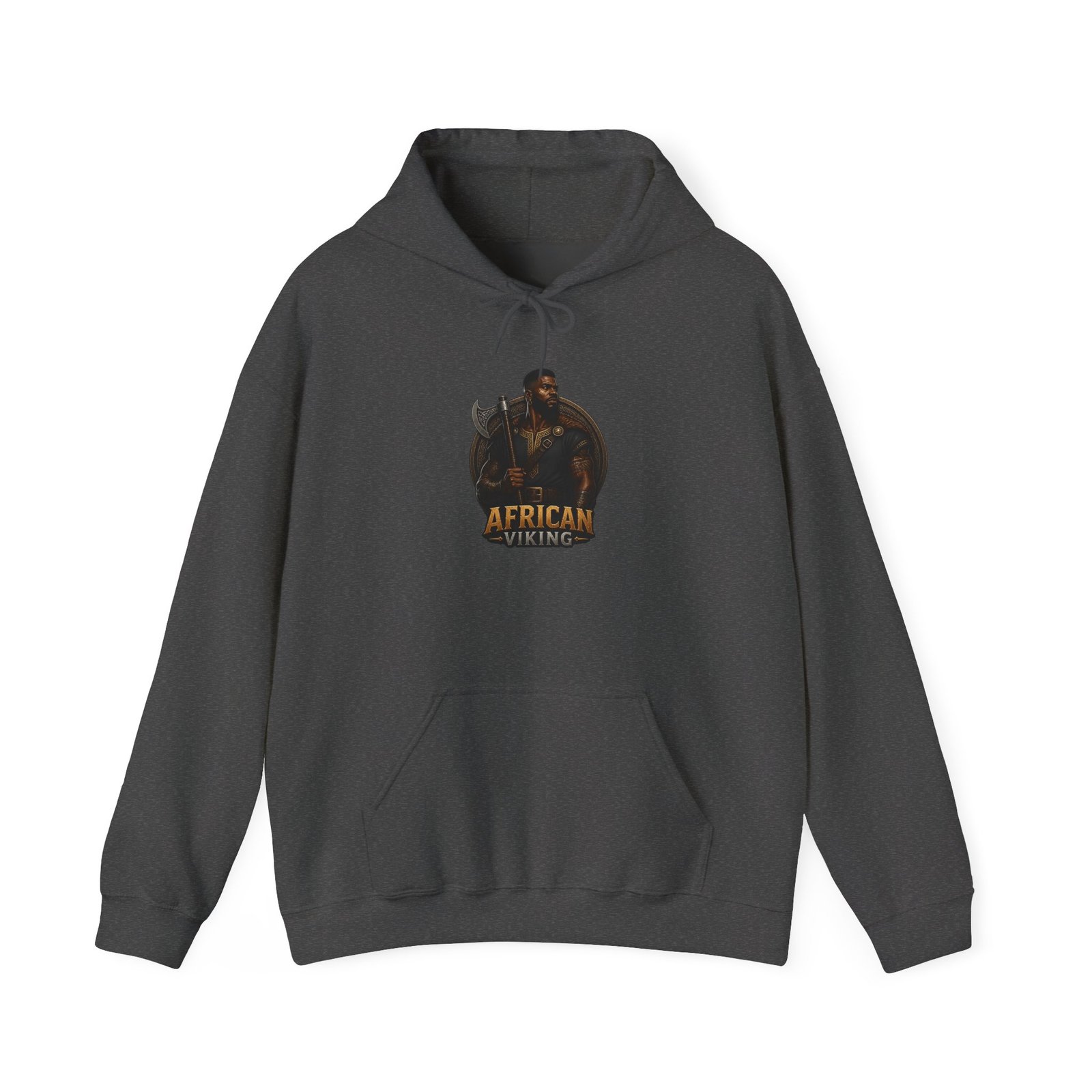 Hoodie - 'African Viking' Vintage Wildlife Graphic - Image 29