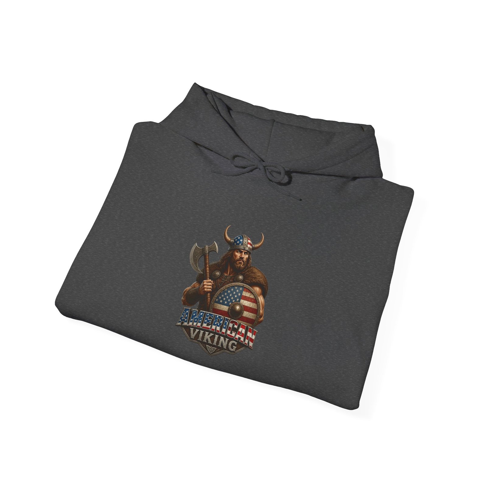 American Viking Graphic Hoodie – Braveheart Axe Logo Sweatshirt - Image 32