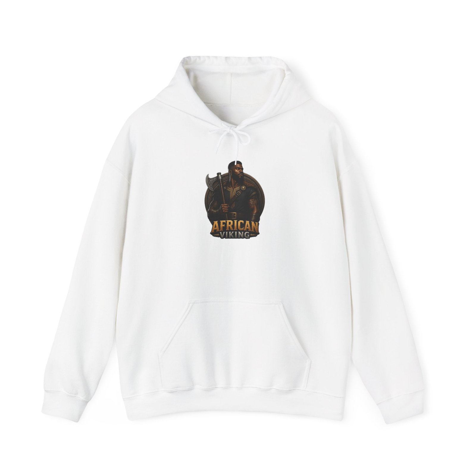 Hoodie - 'African Viking' Vintage Wildlife Graphic
