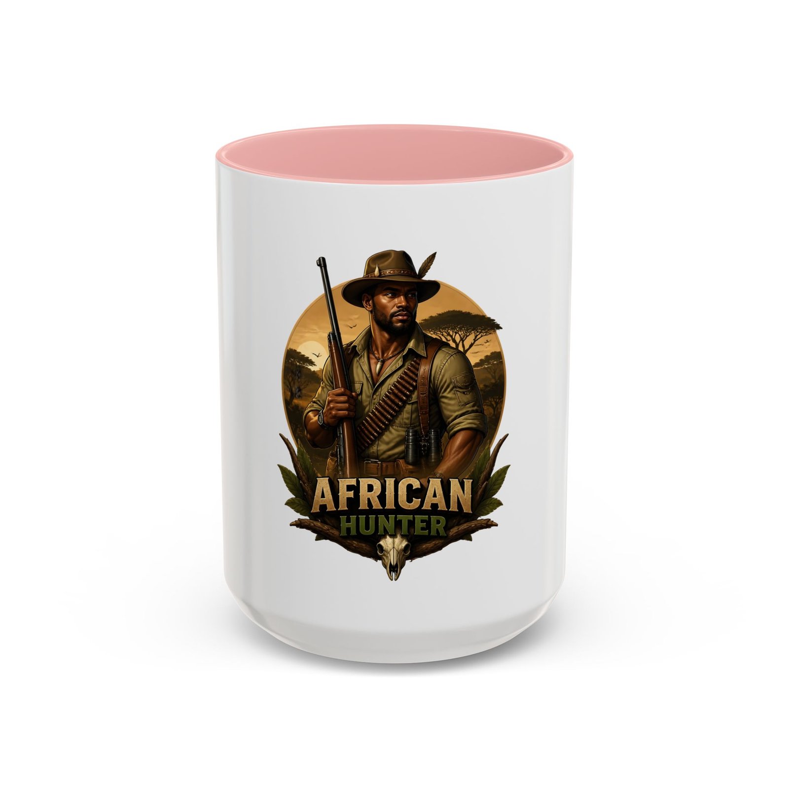African Hunter Coffee Mug — Rustic Safari Coffee Cup (11/15oz) - Image 25