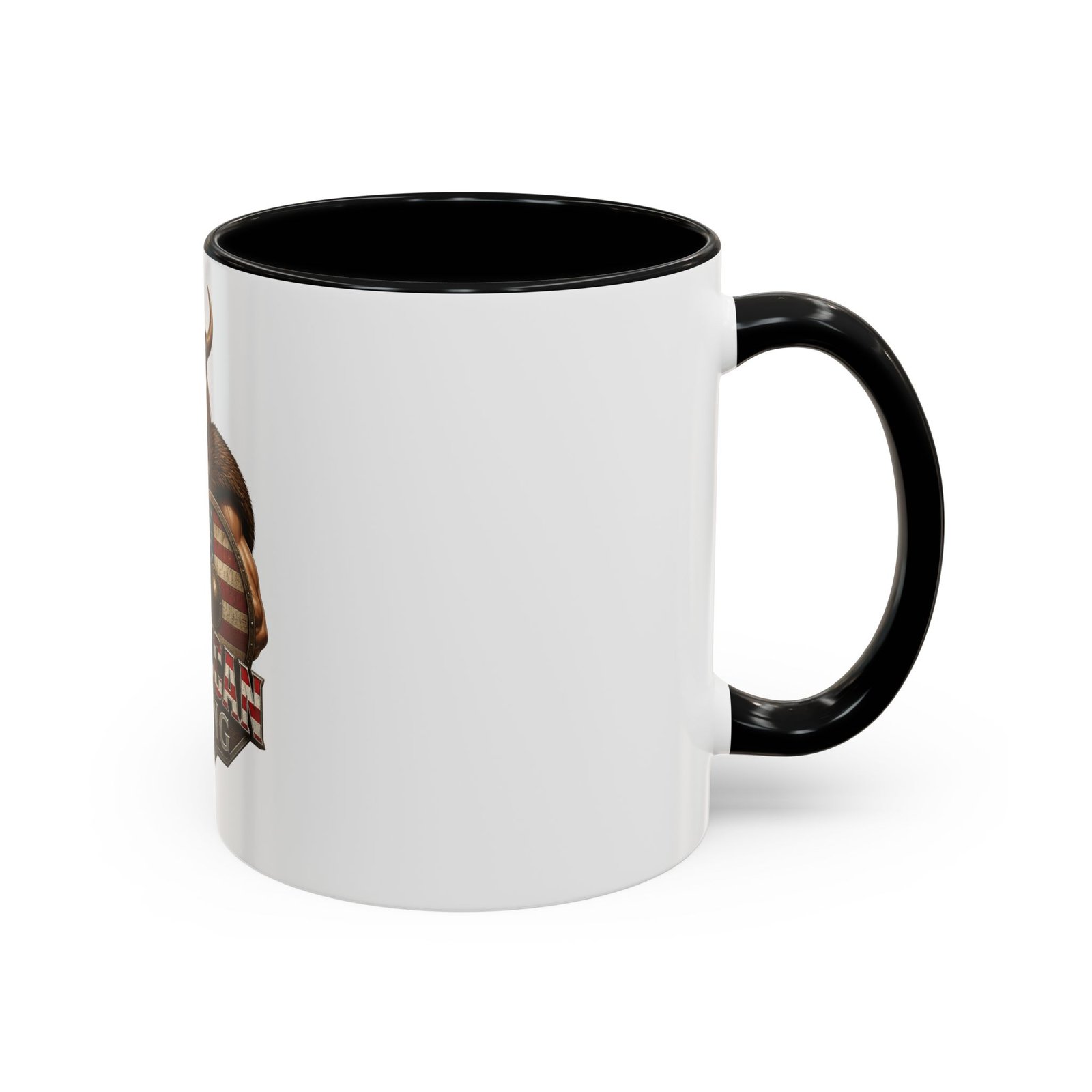 American Viking Coffee Mug – Patriotic Viking Shield Accent Mug (11/15 oz) - Image 2