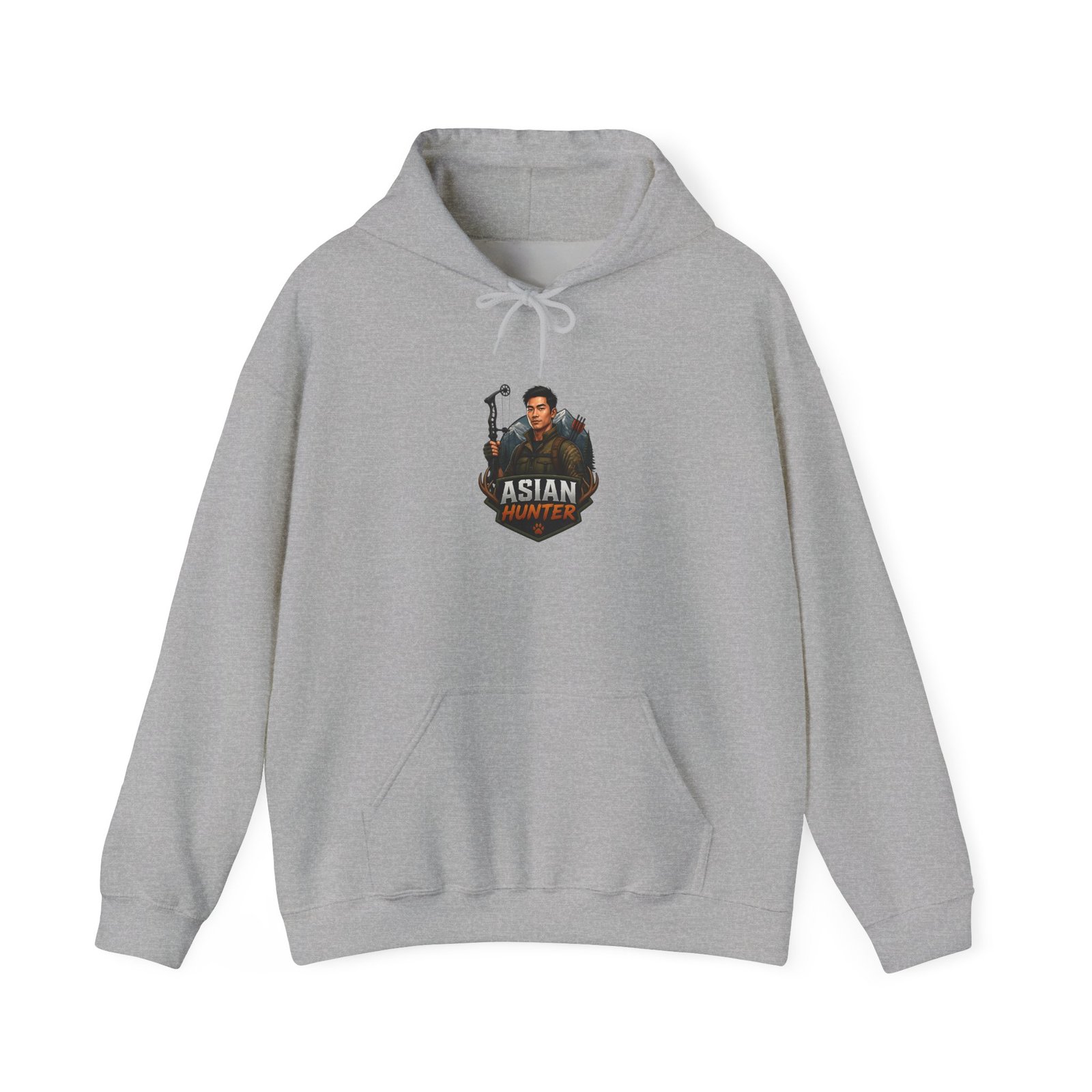 Graphic Hoodie — 'Asian Hunter' Gamer Emblem Pullover - Image 17