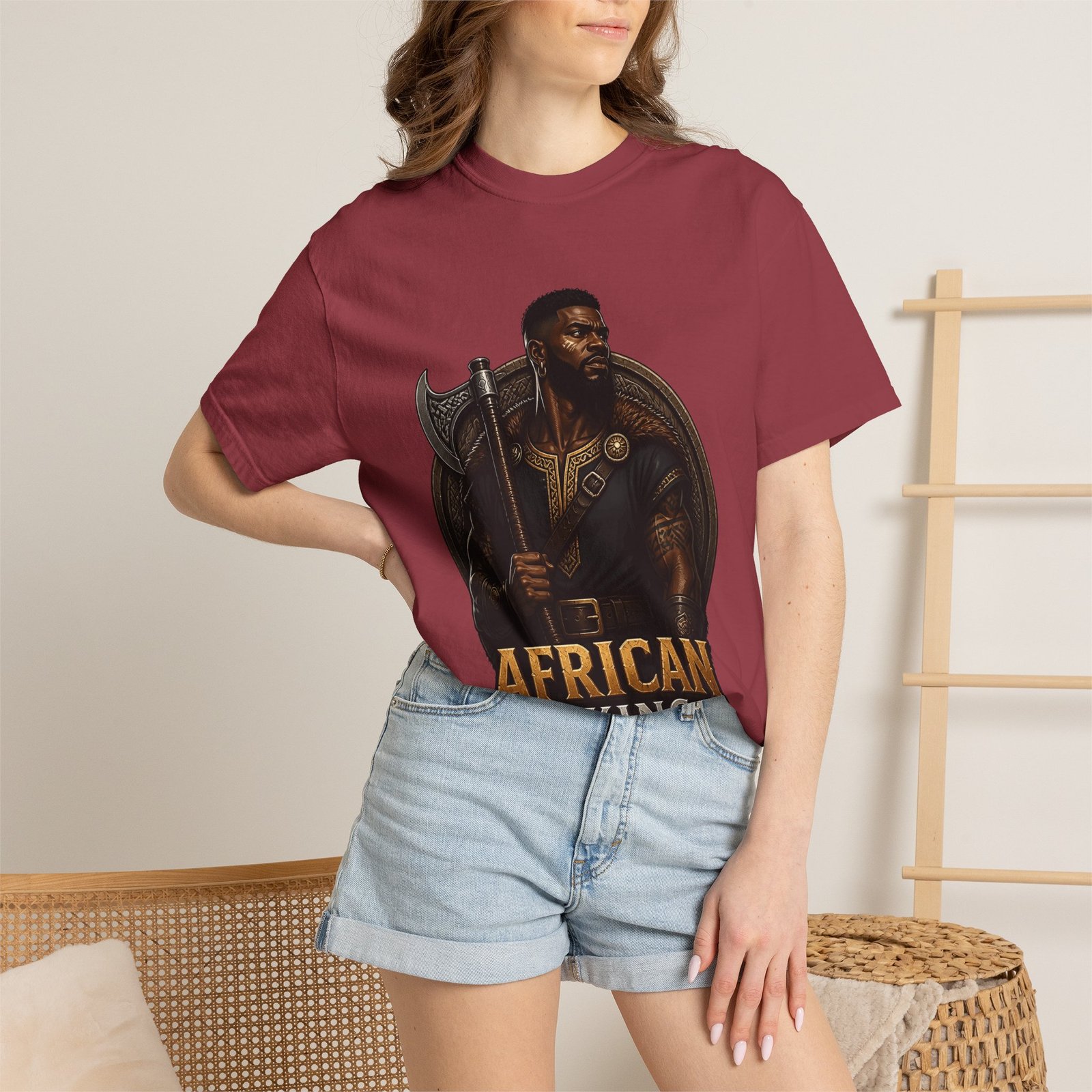African Viking T-Shirt — Graphic Warrior Tee - Image 56