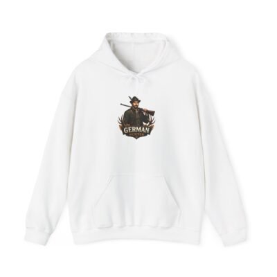 Hoodie — Vintage 'German Hunter' Illustration Pullover