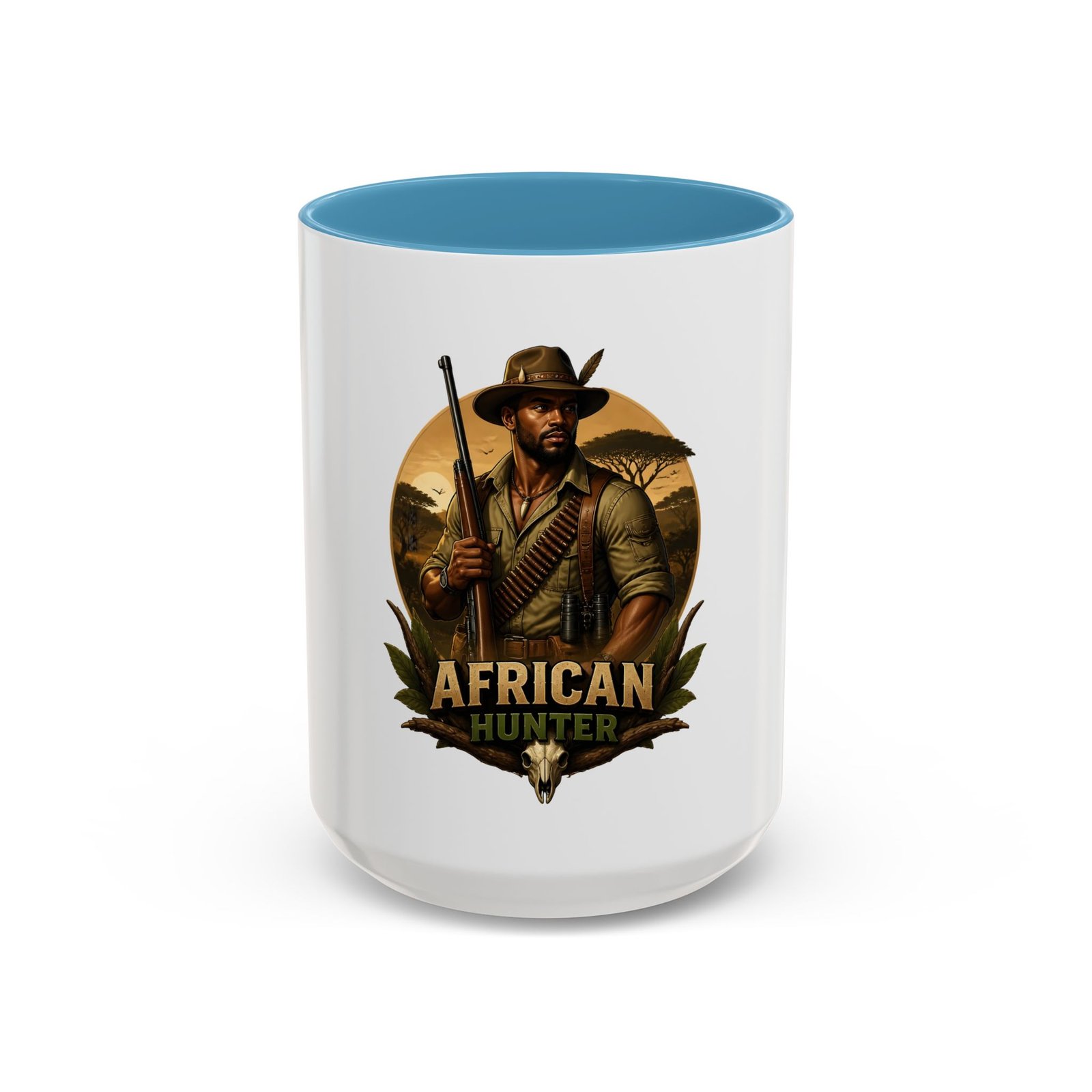 African Hunter Coffee Mug — Rustic Safari Coffee Cup (11/15oz) - Image 37