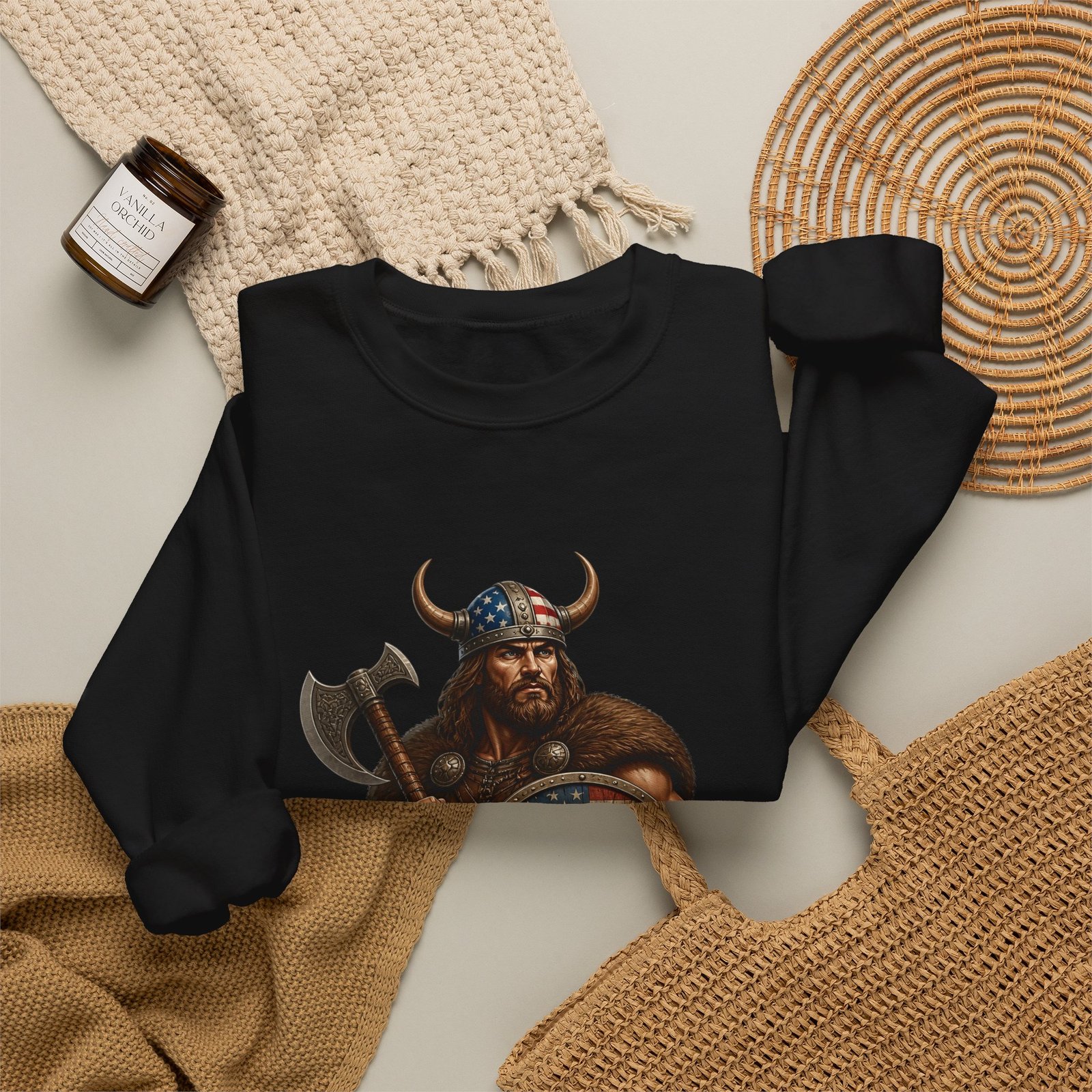 American Viking Sweatshirt - Patriotic Viking Crewneck - Image 20