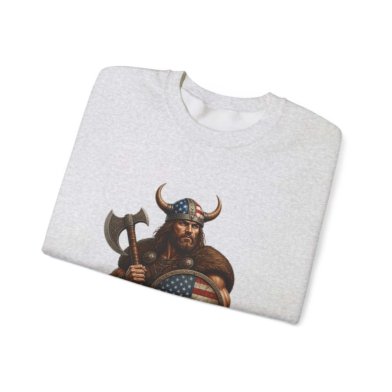American Viking Sweatshirt - Patriotic Viking Crewneck - Image 7