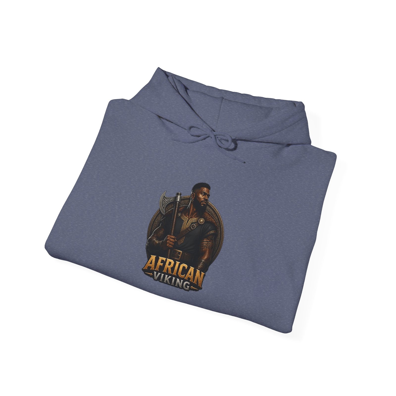 Hoodie - 'African Viking' Vintage Wildlife Graphic - Image 40