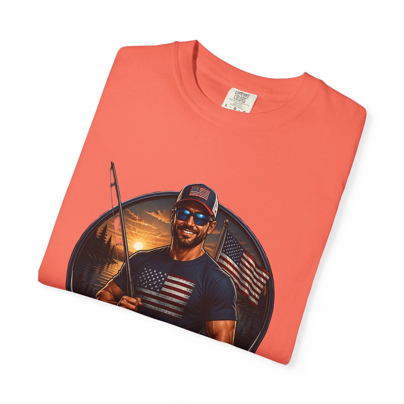 American Fisher T-Shirt — Patriotic Fishing Tee for Men - Image 11