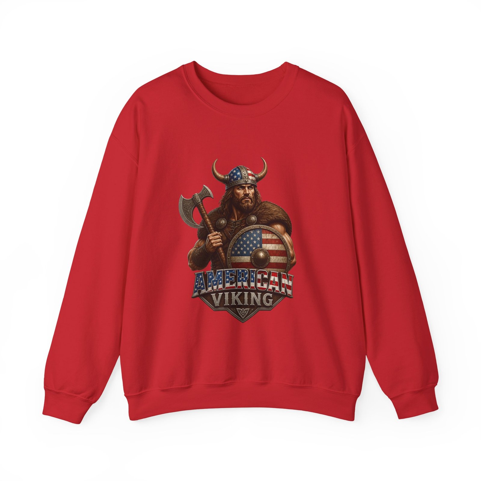 American Viking Sweatshirt - Patriotic Viking Crewneck - Image 45
