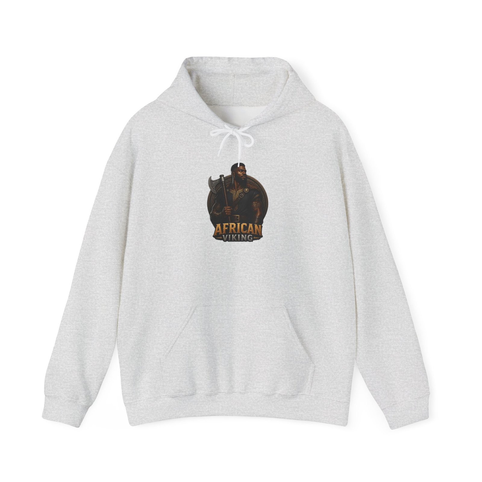 Hoodie - 'African Viking' Vintage Wildlife Graphic - Image 5