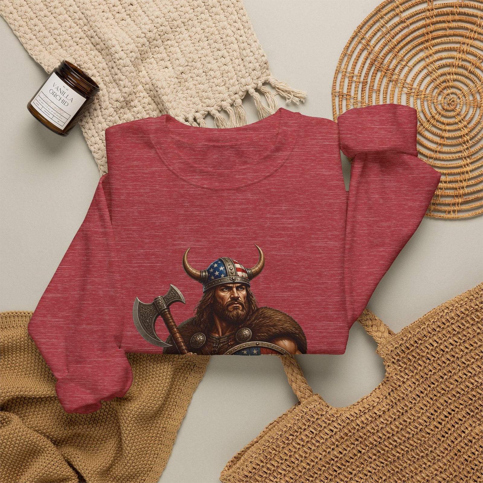 American Viking Sweatshirt - Patriotic Viking Crewneck - Image 44