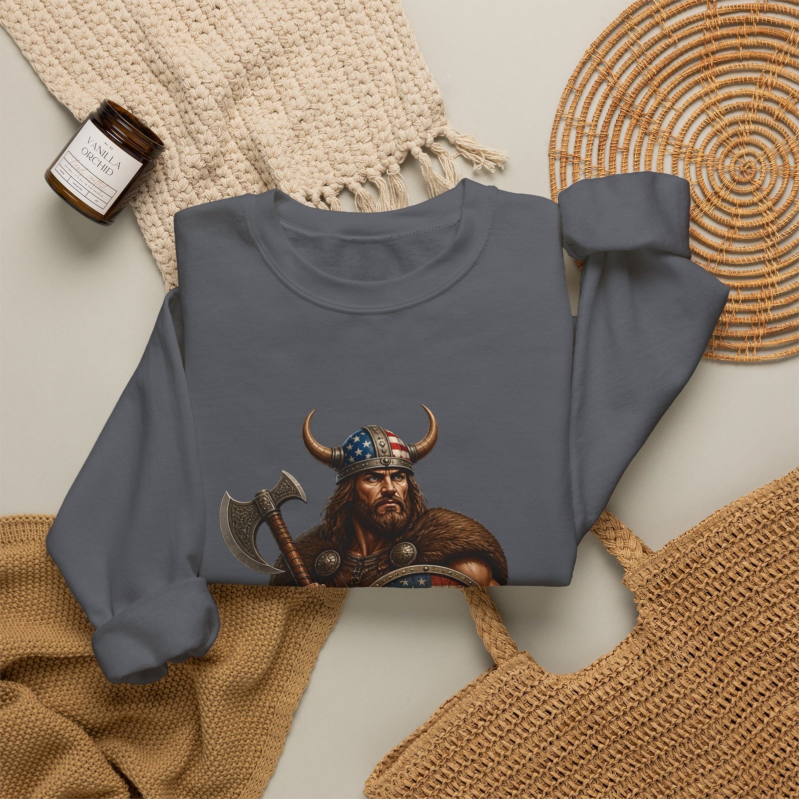 American Viking Sweatshirt - Patriotic Viking Crewneck - Image 40