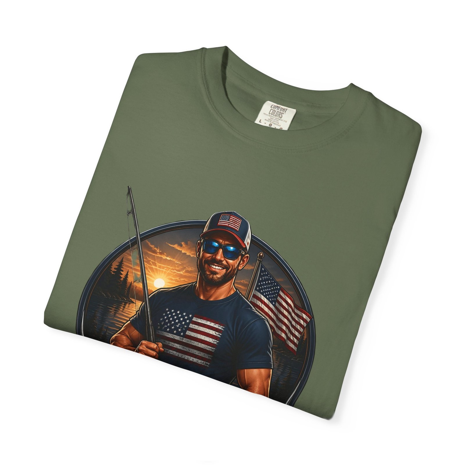 American Fisher T-Shirt — Patriotic Fishing Tee for Men - Image 39