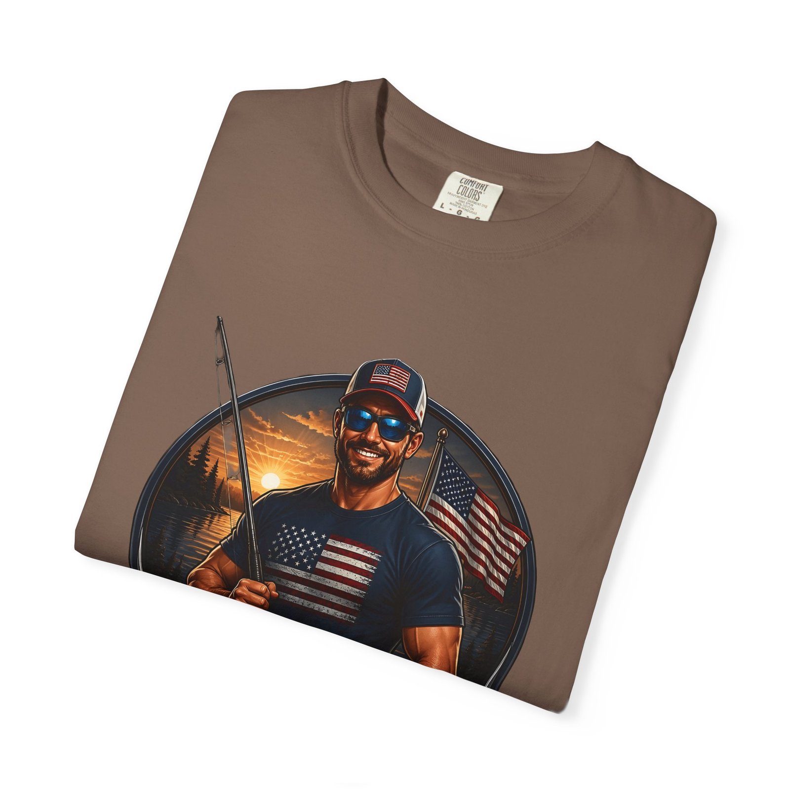 American Fisher T-Shirt — Patriotic Fishing Tee for Men - Image 27