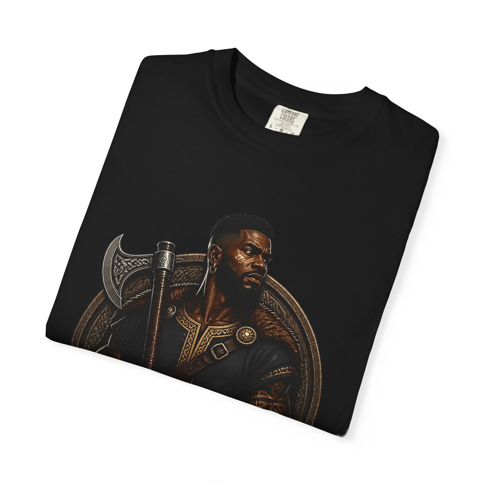 African Viking T-Shirt — Graphic Warrior Tee - Image 51