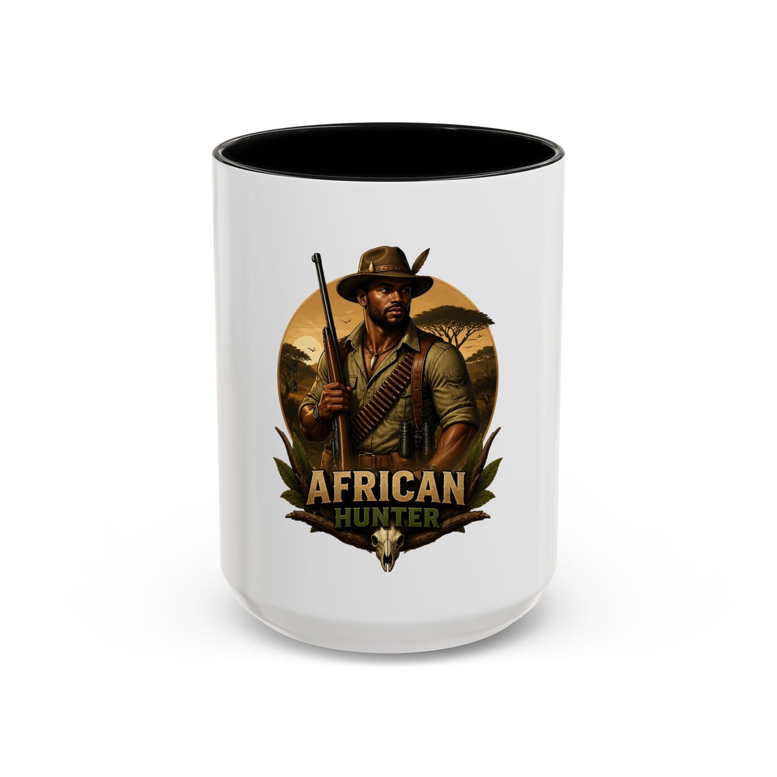 African Hunter Coffee Mug — Rustic Safari Coffee Cup (11/15oz) - Image 17