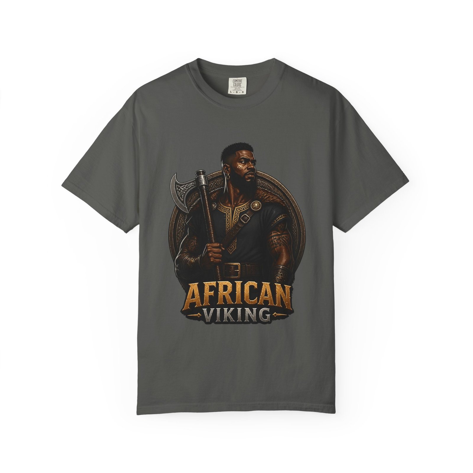 African Viking T-Shirt — Graphic Warrior Tee - Image 29