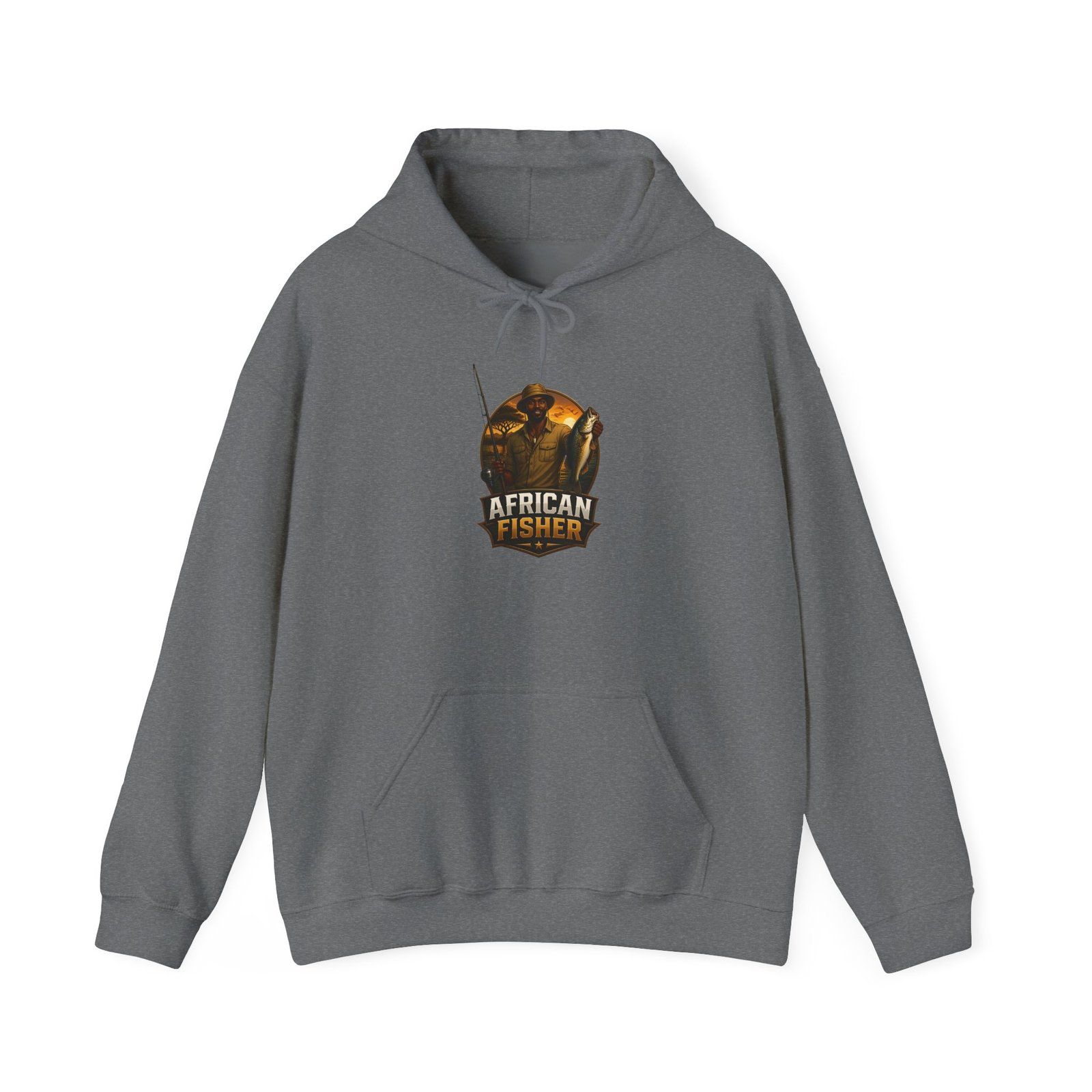 African Fisher Hoodie - Vintage Fishing Logo Pullover for Anglers - Image 25