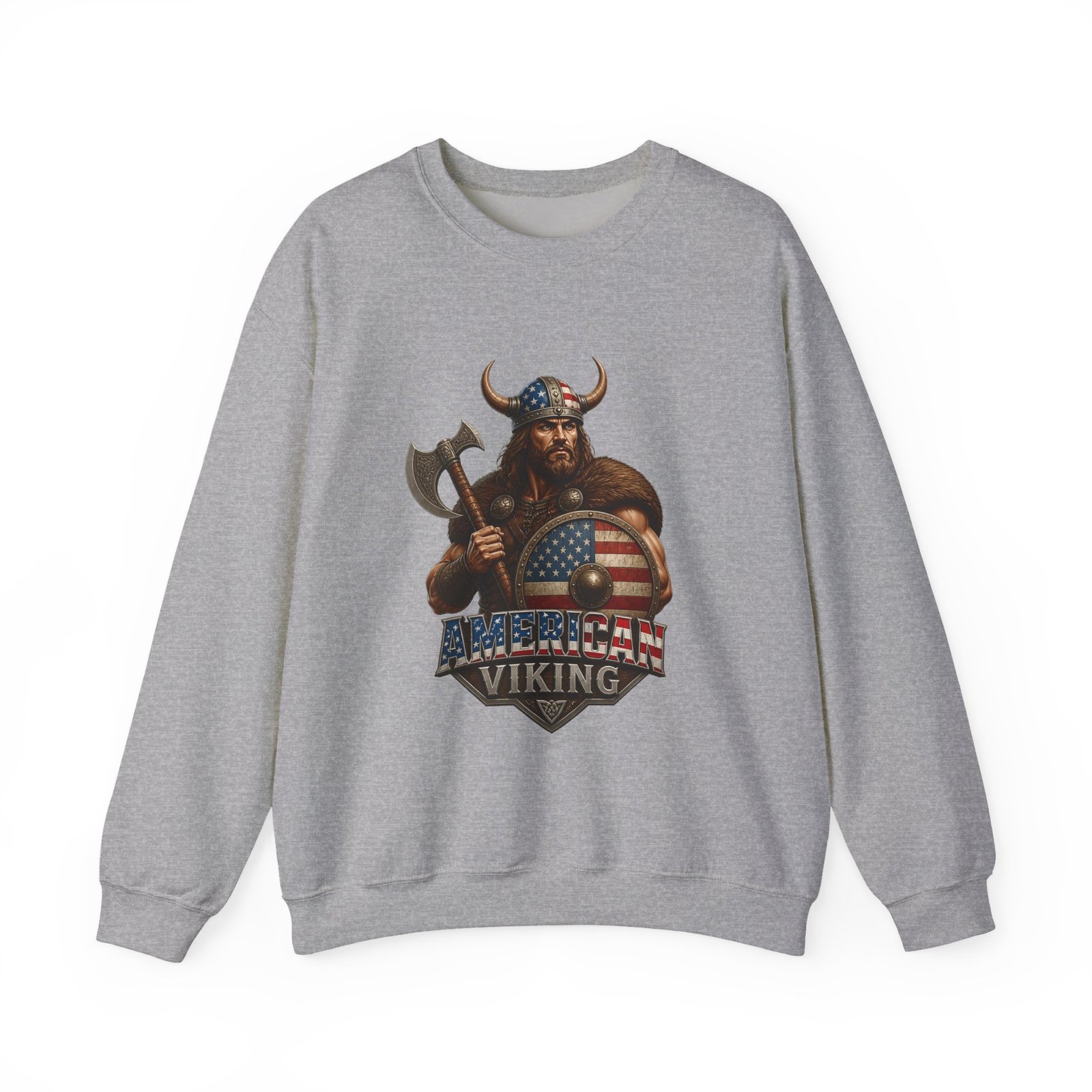 American Viking Sweatshirt - Patriotic Viking Crewneck - Image 21