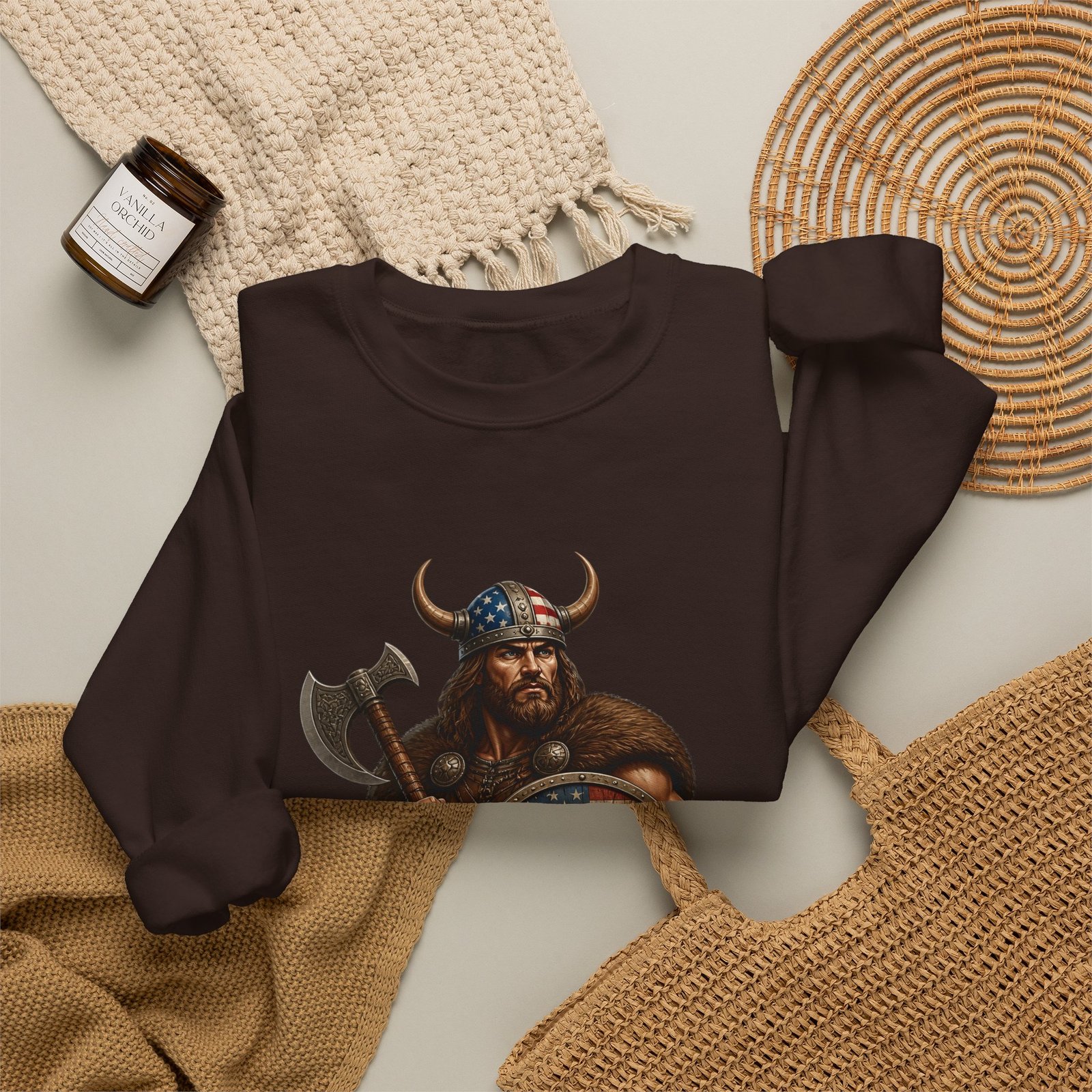 American Viking Sweatshirt - Patriotic Viking Crewneck - Image 28