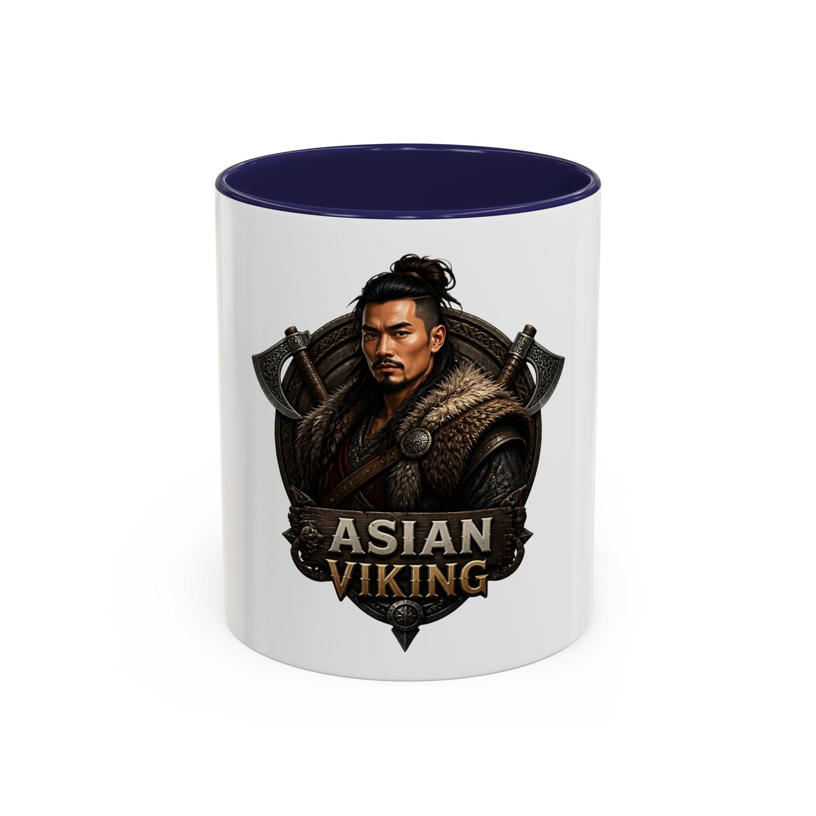 Asian Viking Coffee Mug – Warrior Crest 11/15oz - Image 5