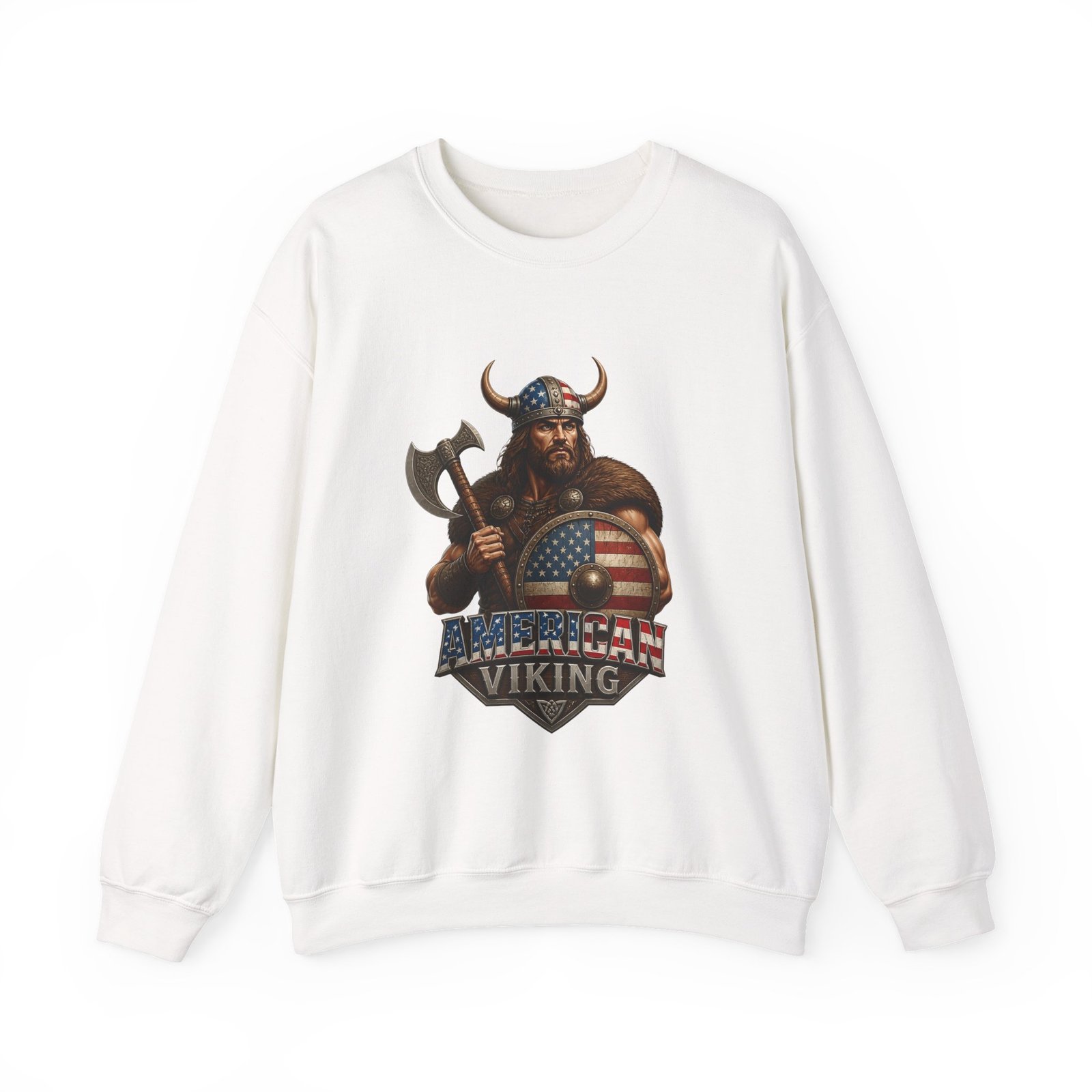 American Viking Sweatshirt - Patriotic Viking Crewneck