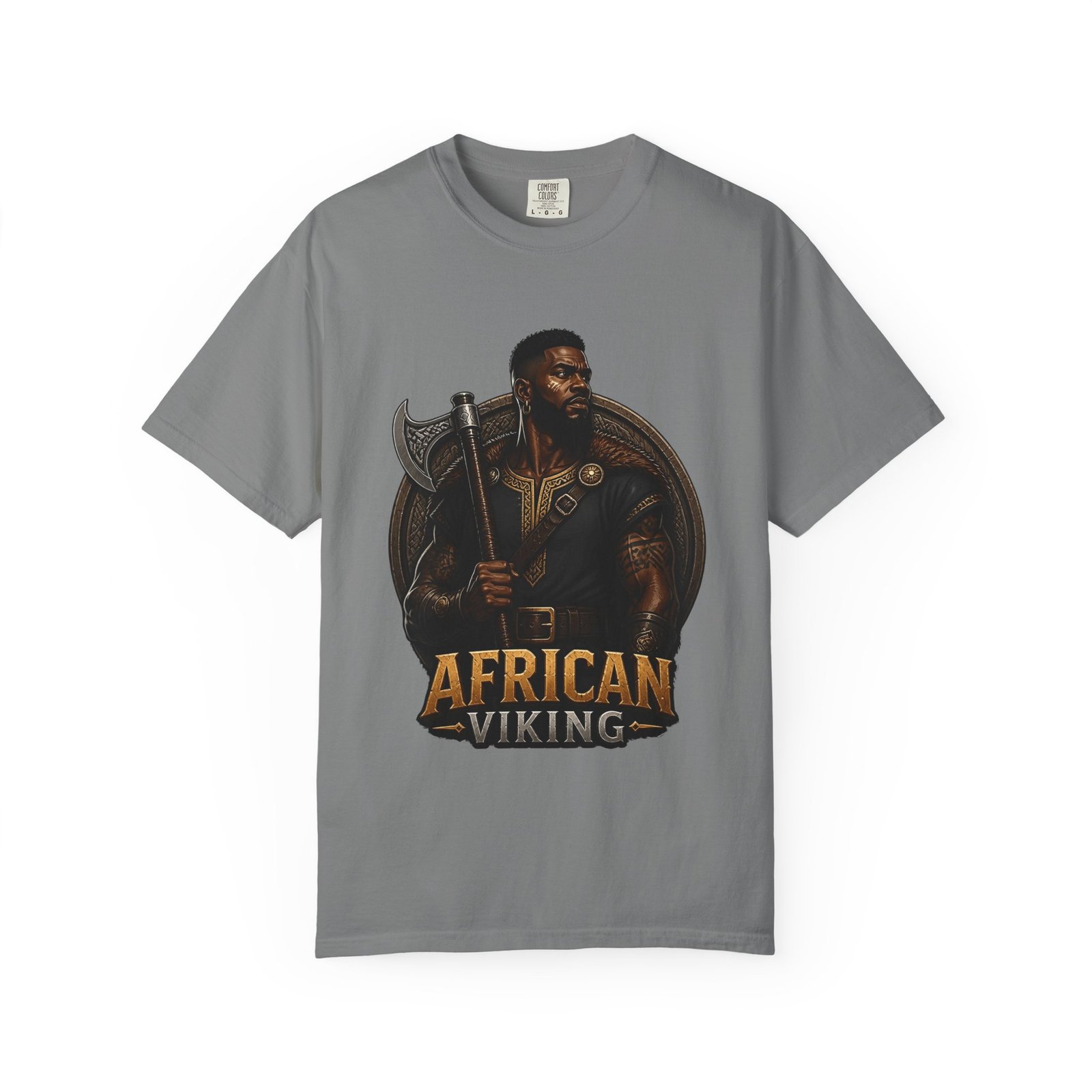 African Viking T-Shirt — Graphic Warrior Tee - Image 33
